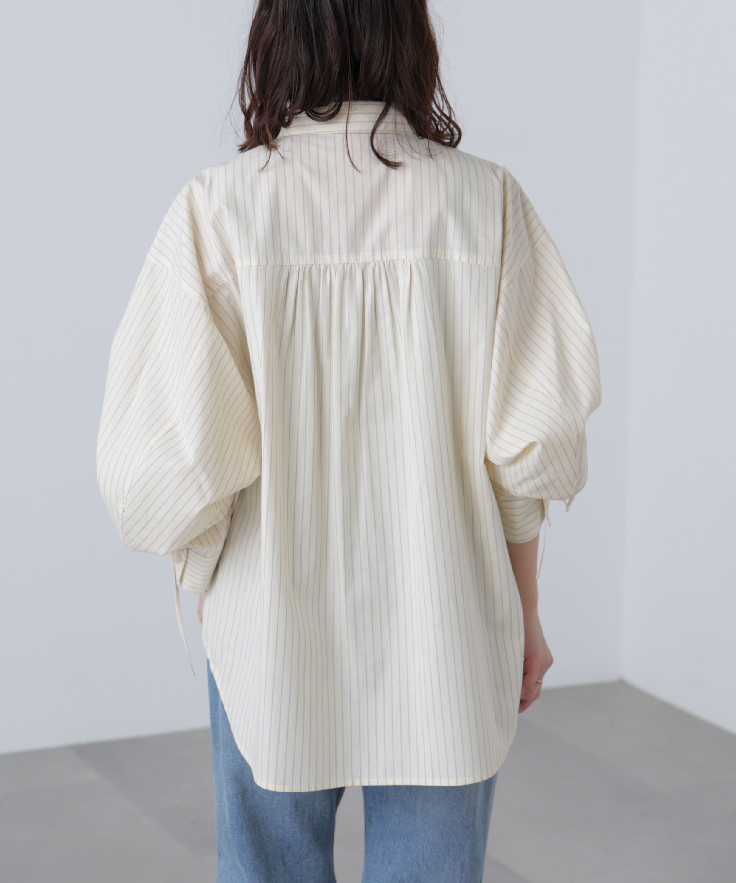  「袖シャーリングオーバーシャツ」|シャツ・ブラウス|