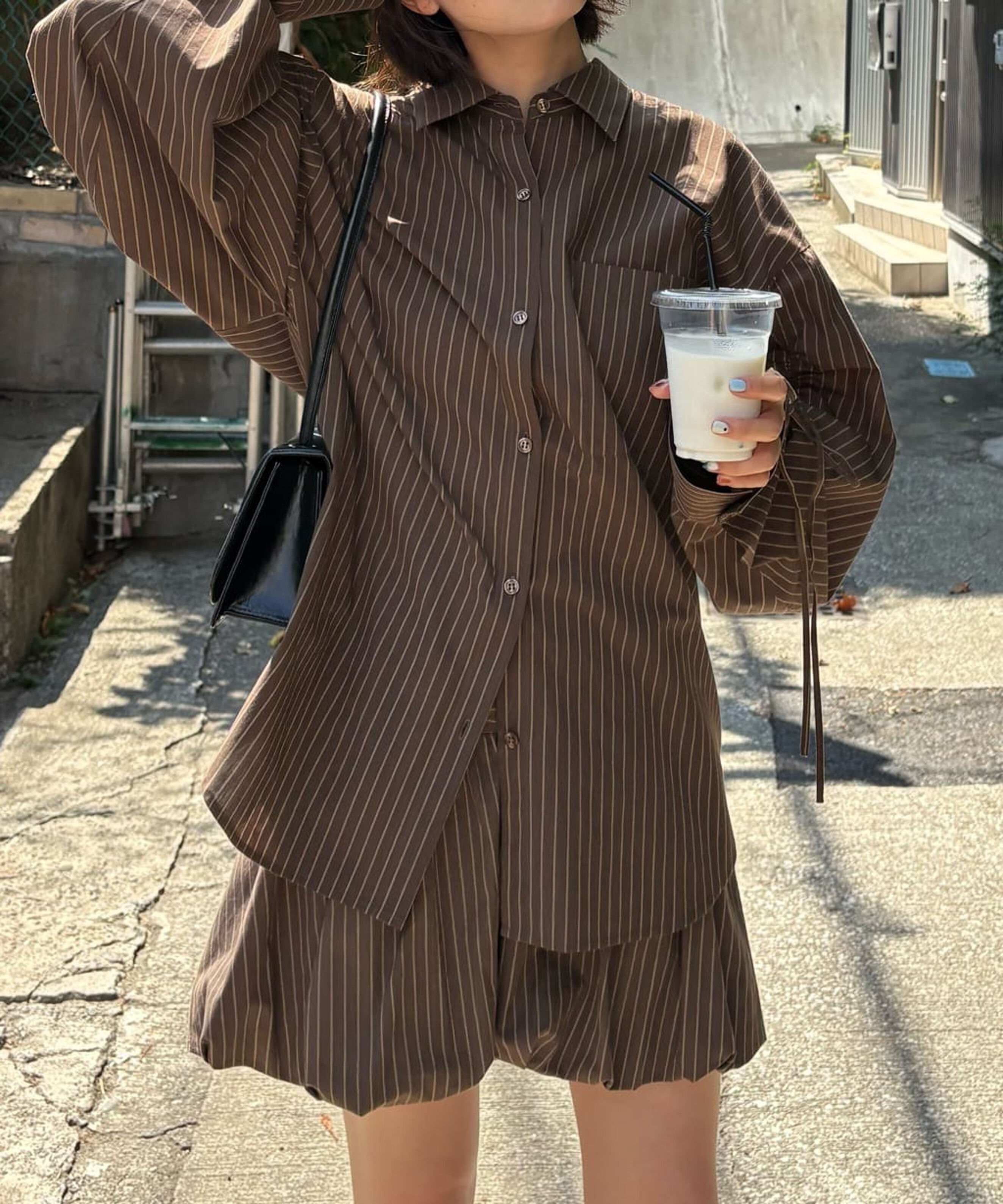  「袖シャーリングオーバーシャツ」|シャツ・ブラウス|