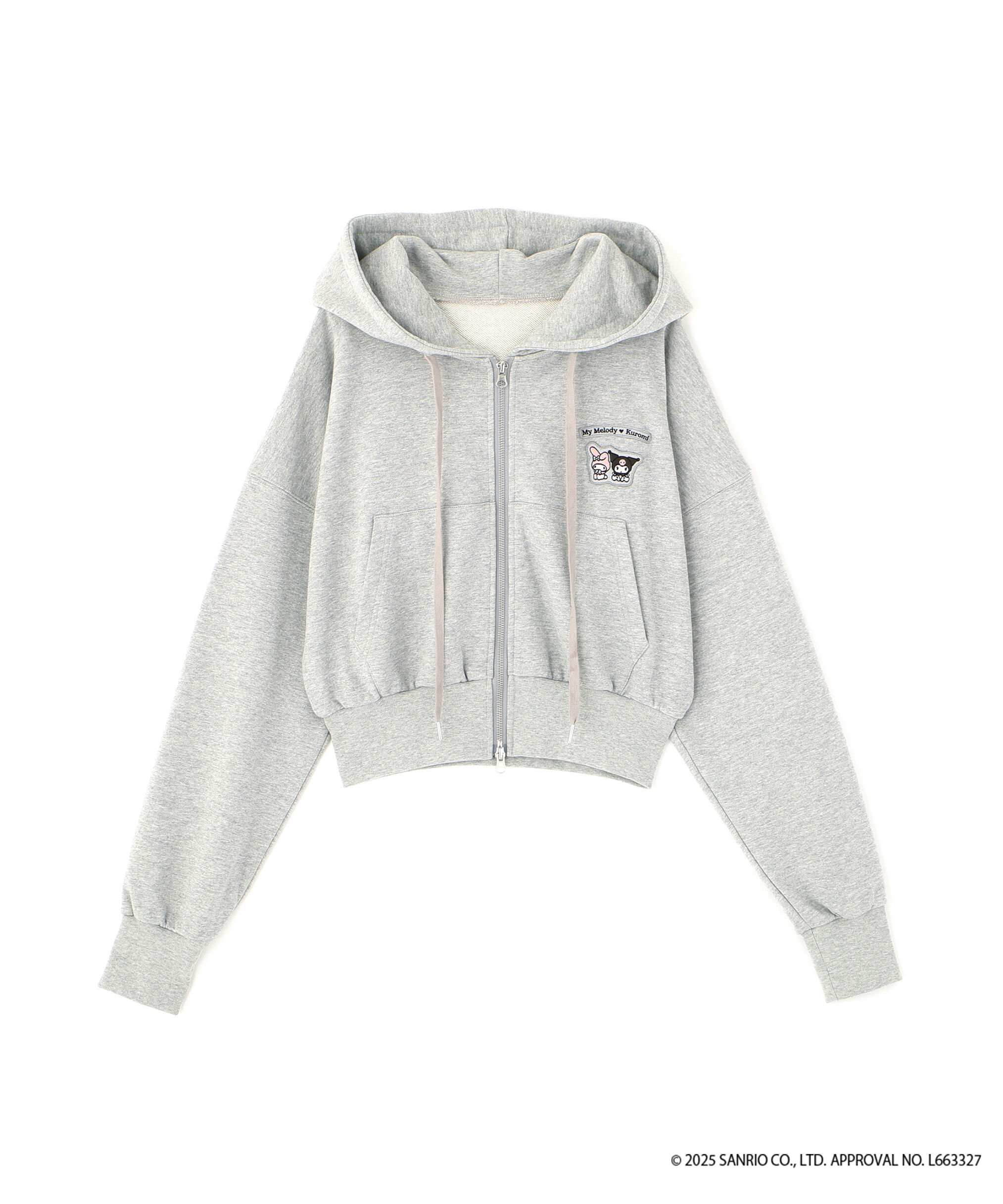  「〈メロクロコラボ〉ジップパーカー」|Tシャツ・カットソー|杢グレー
