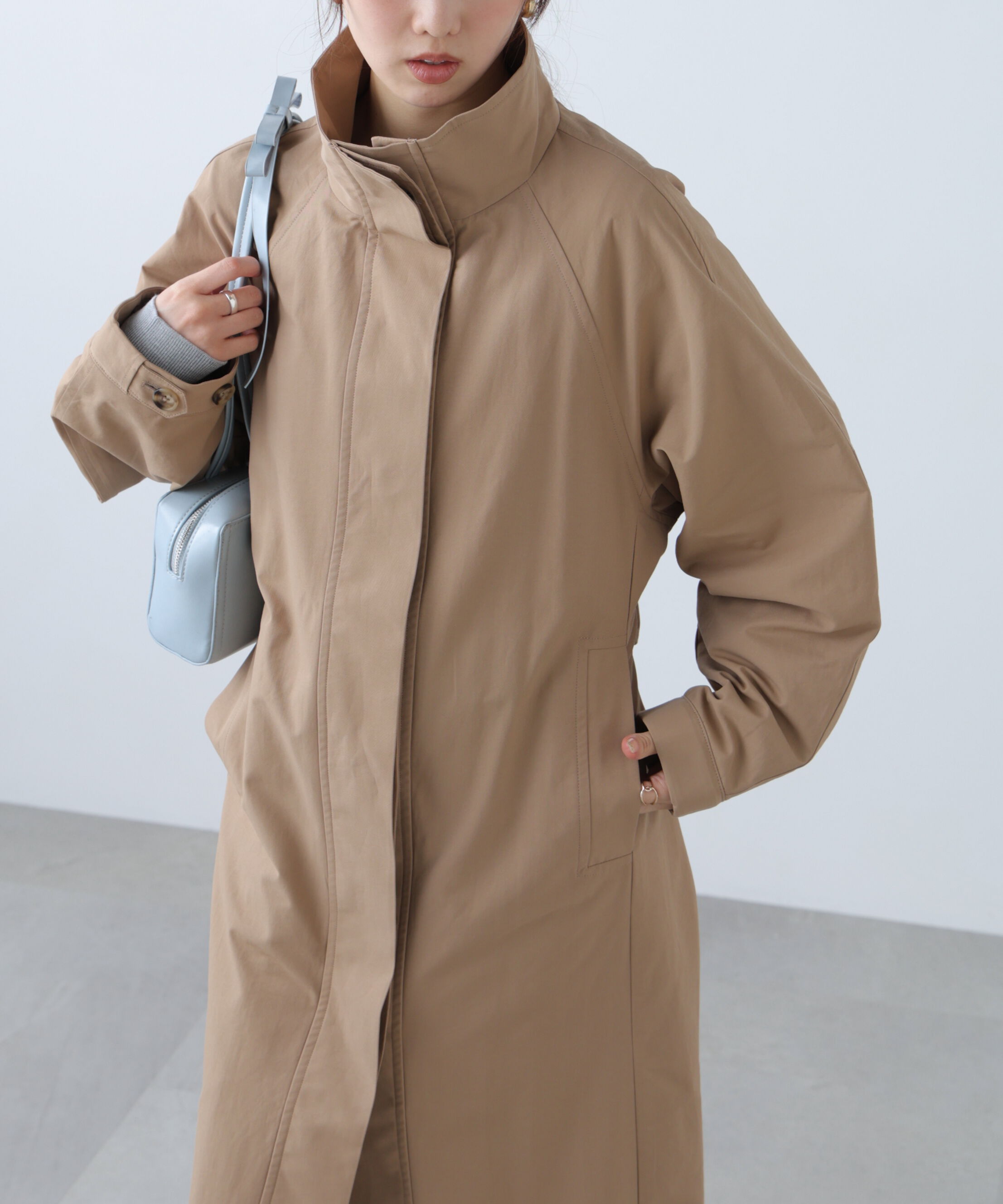  「スタンドカラーロングトレンチコート」|その他|
