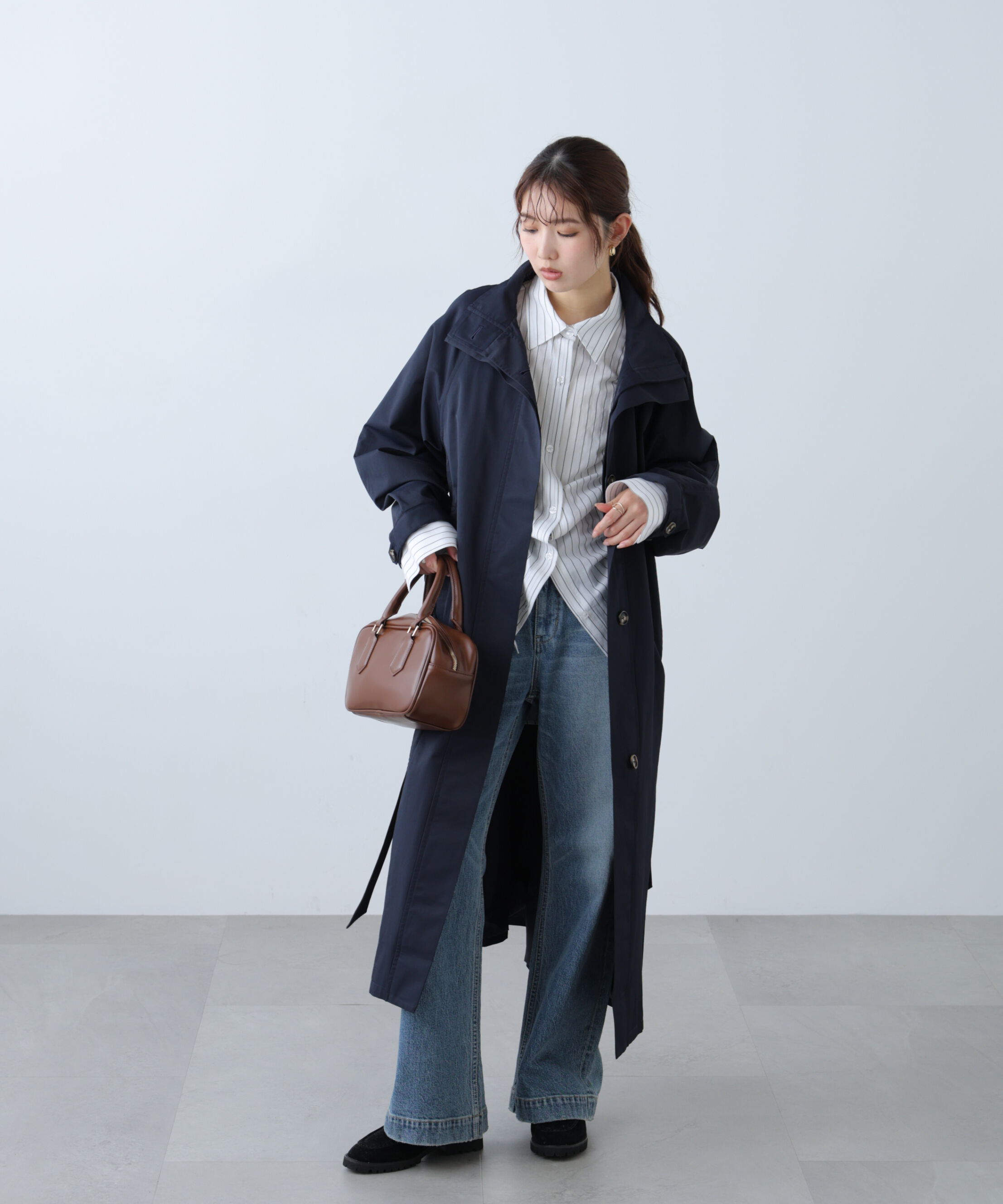  「スタンドカラーロングトレンチコート」|その他|