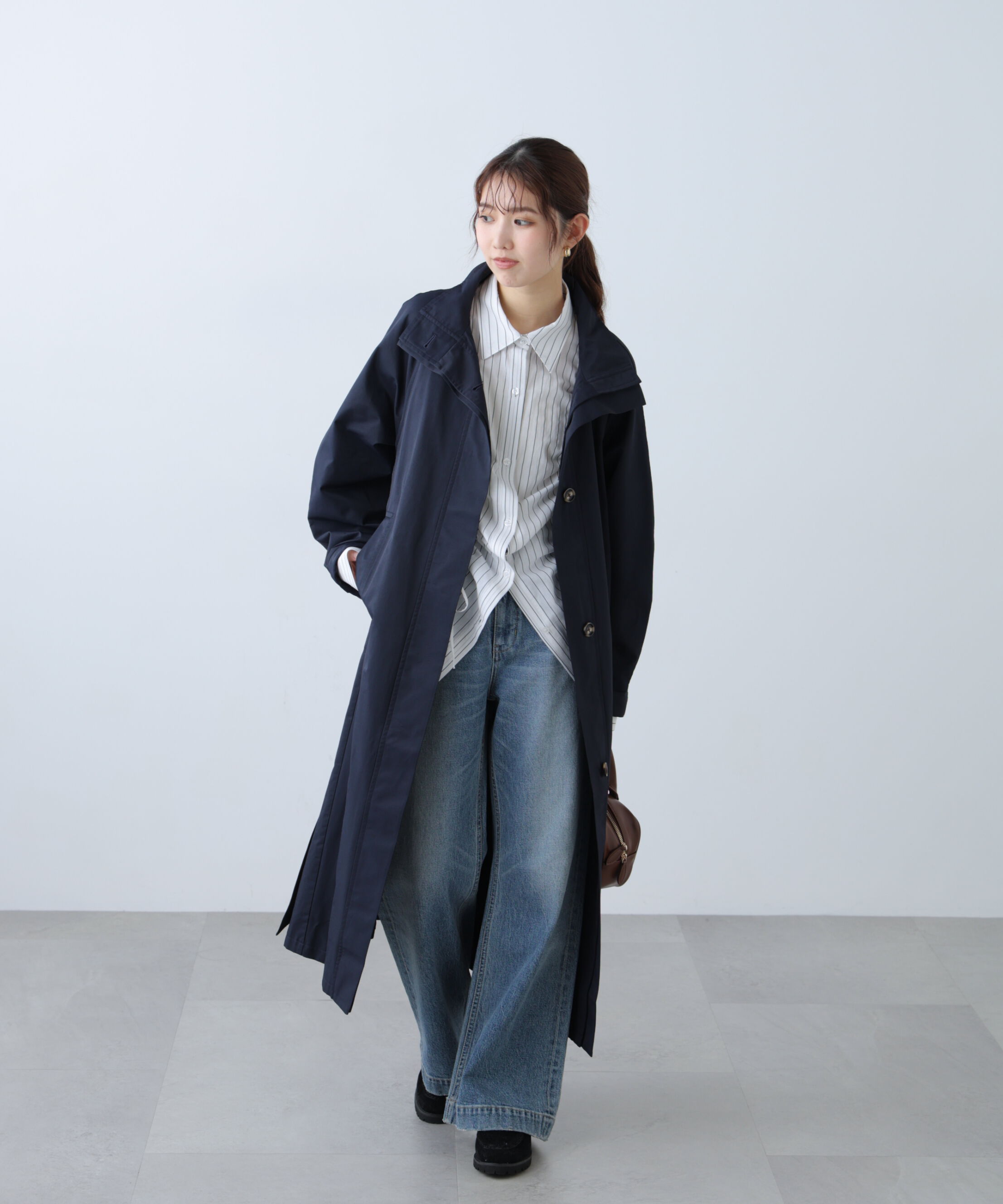  「スタンドカラーロングトレンチコート」|その他|