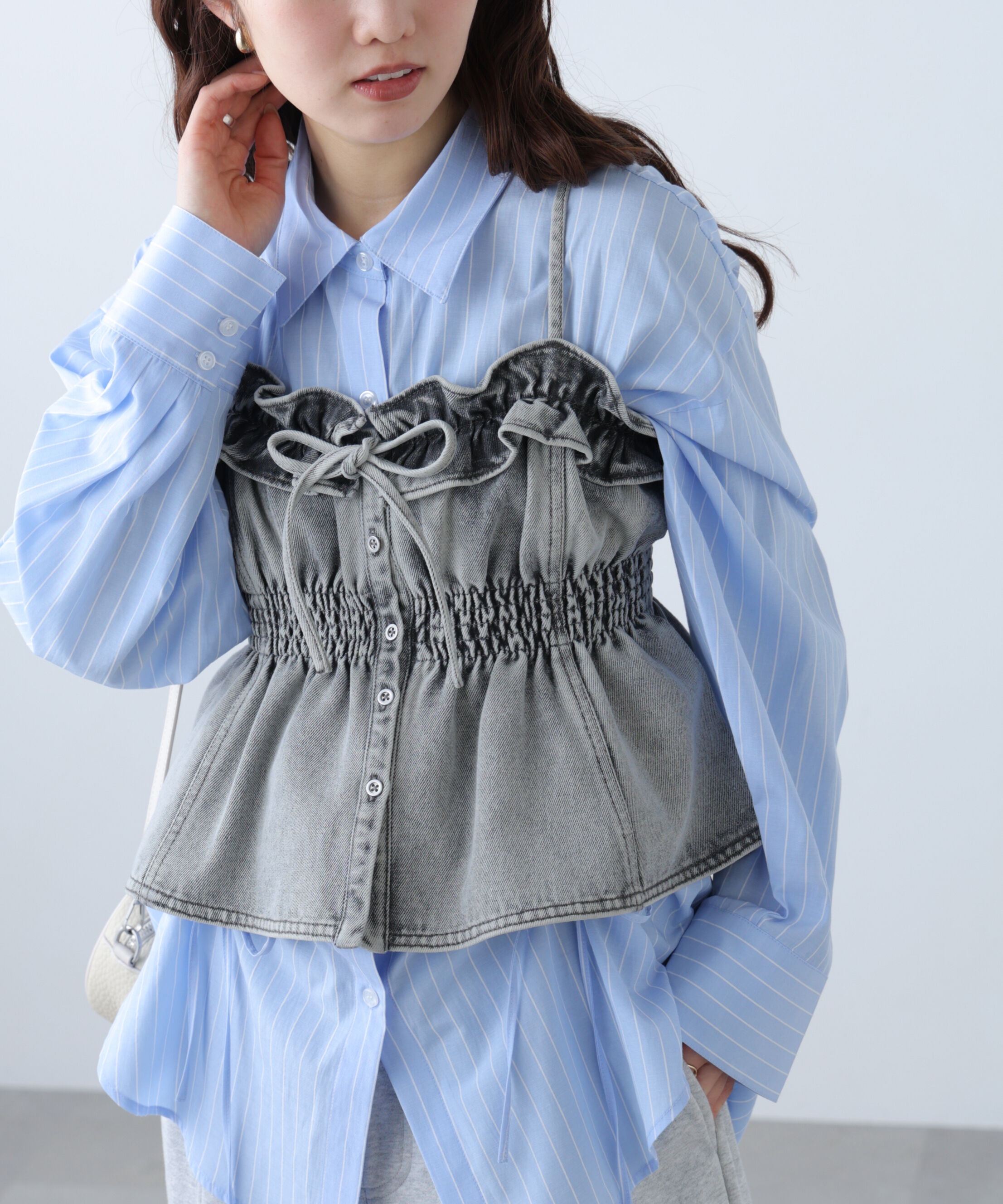  「フリルデニムビスチェ」|シャツ・ブラウス|グレーケミカ 2