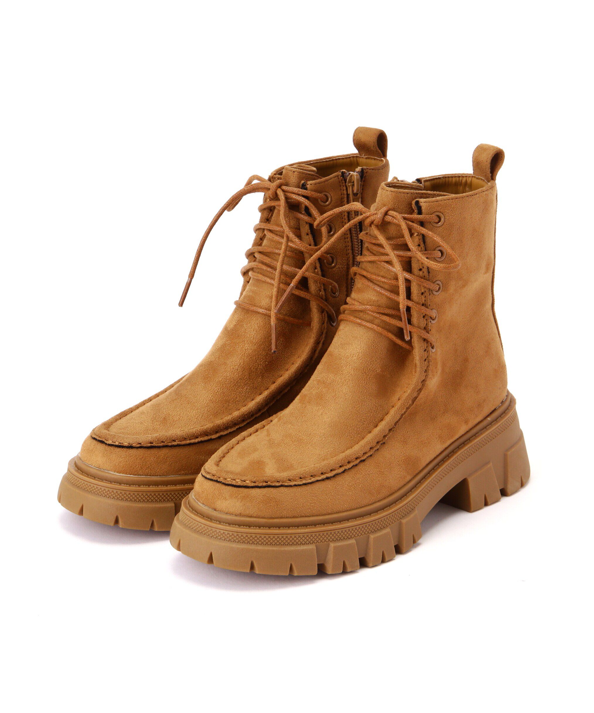  「フェイクスエードレースアップブーツ」|その他|