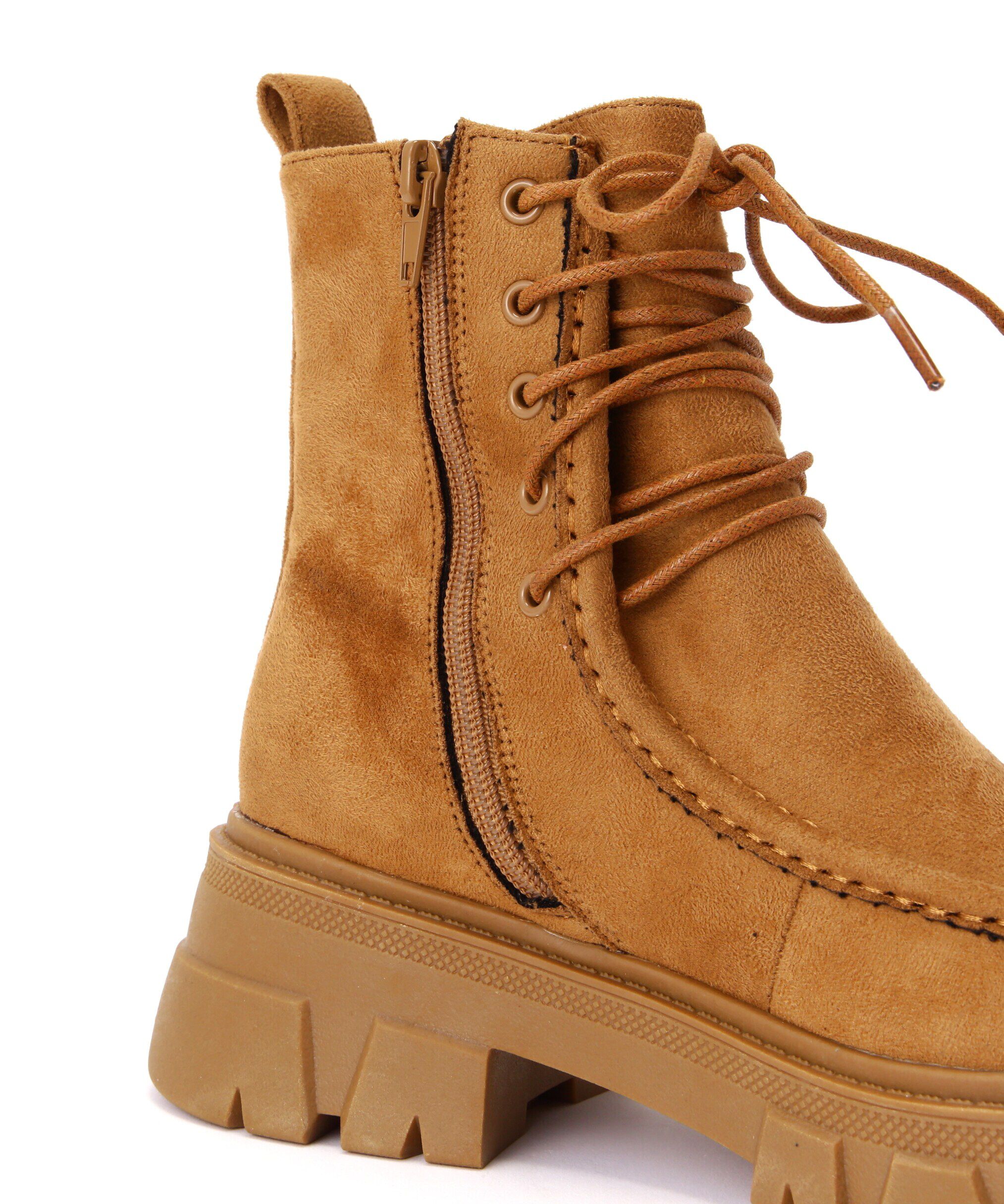  「フェイクスエードレースアップブーツ」|その他|