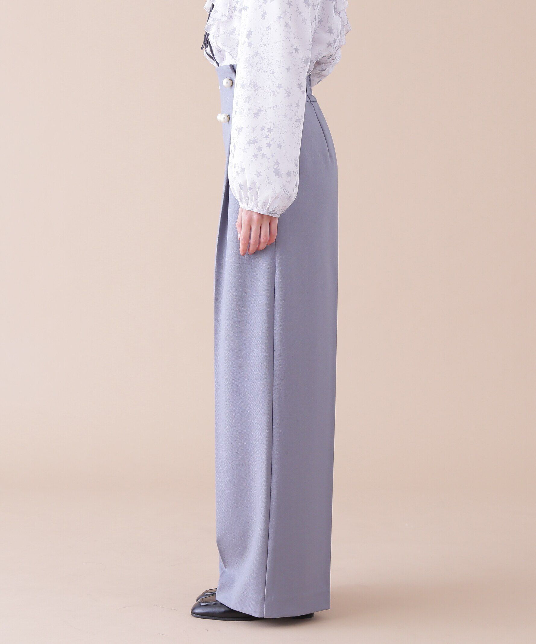  「パールボタンワイドパンツ」|その他|