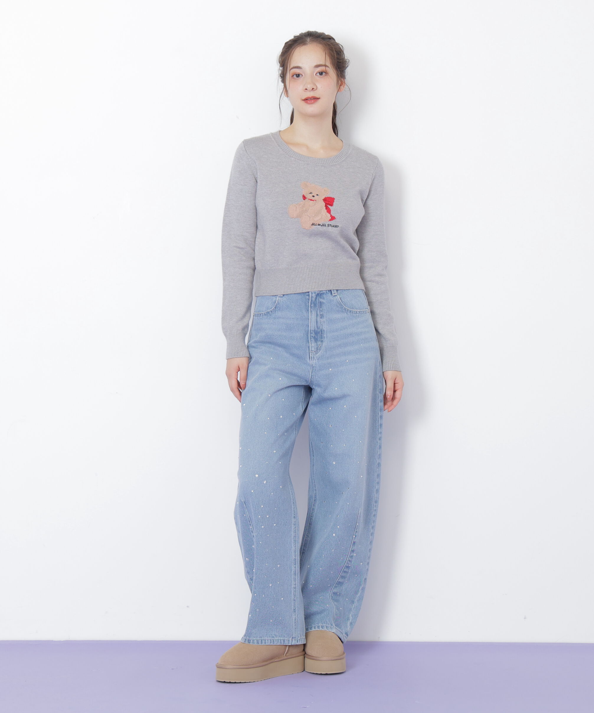  「ビジュートッピングデニムパンツ」|その他|