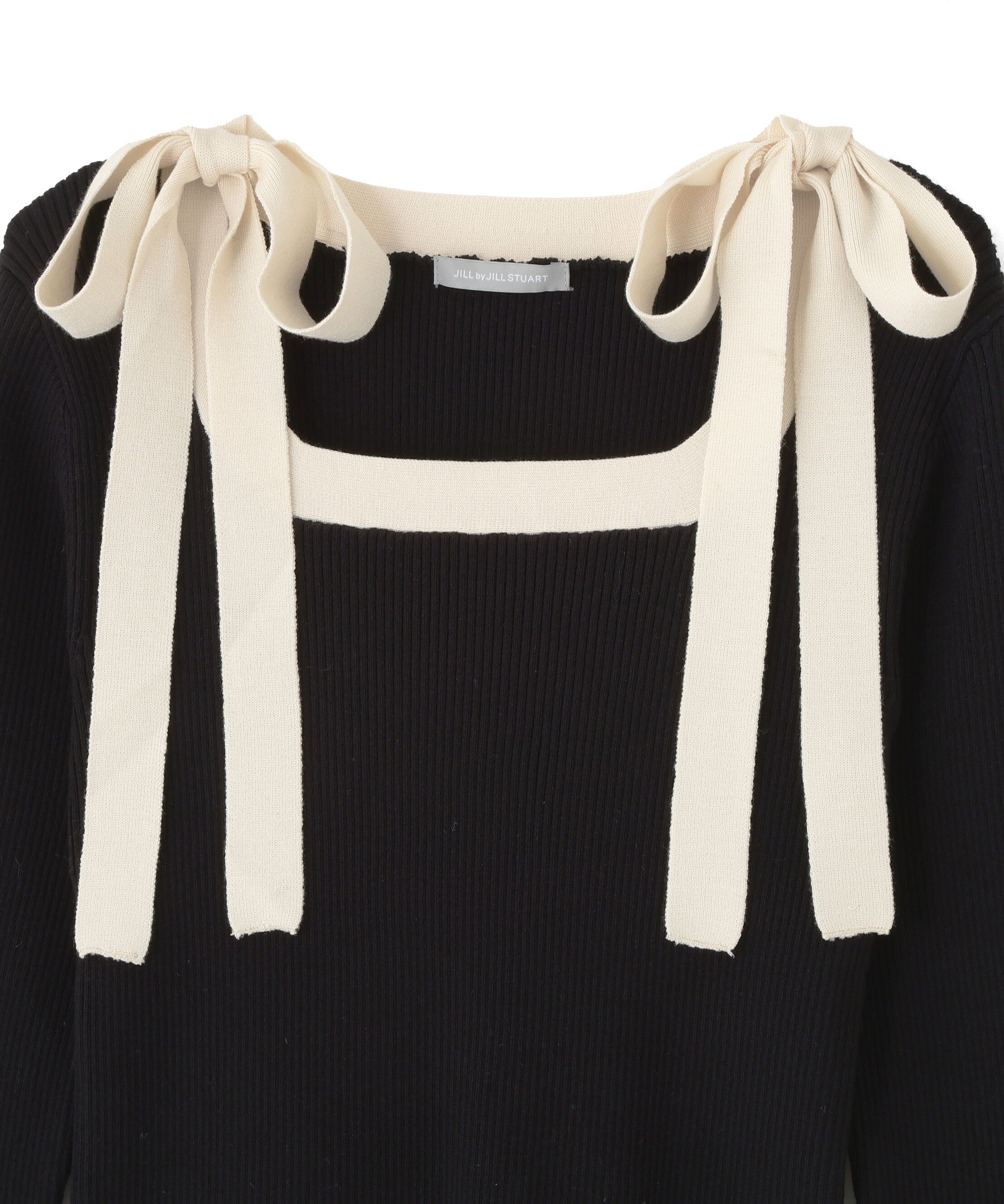  「肩リボン配色ニット」|ニット・セーター|