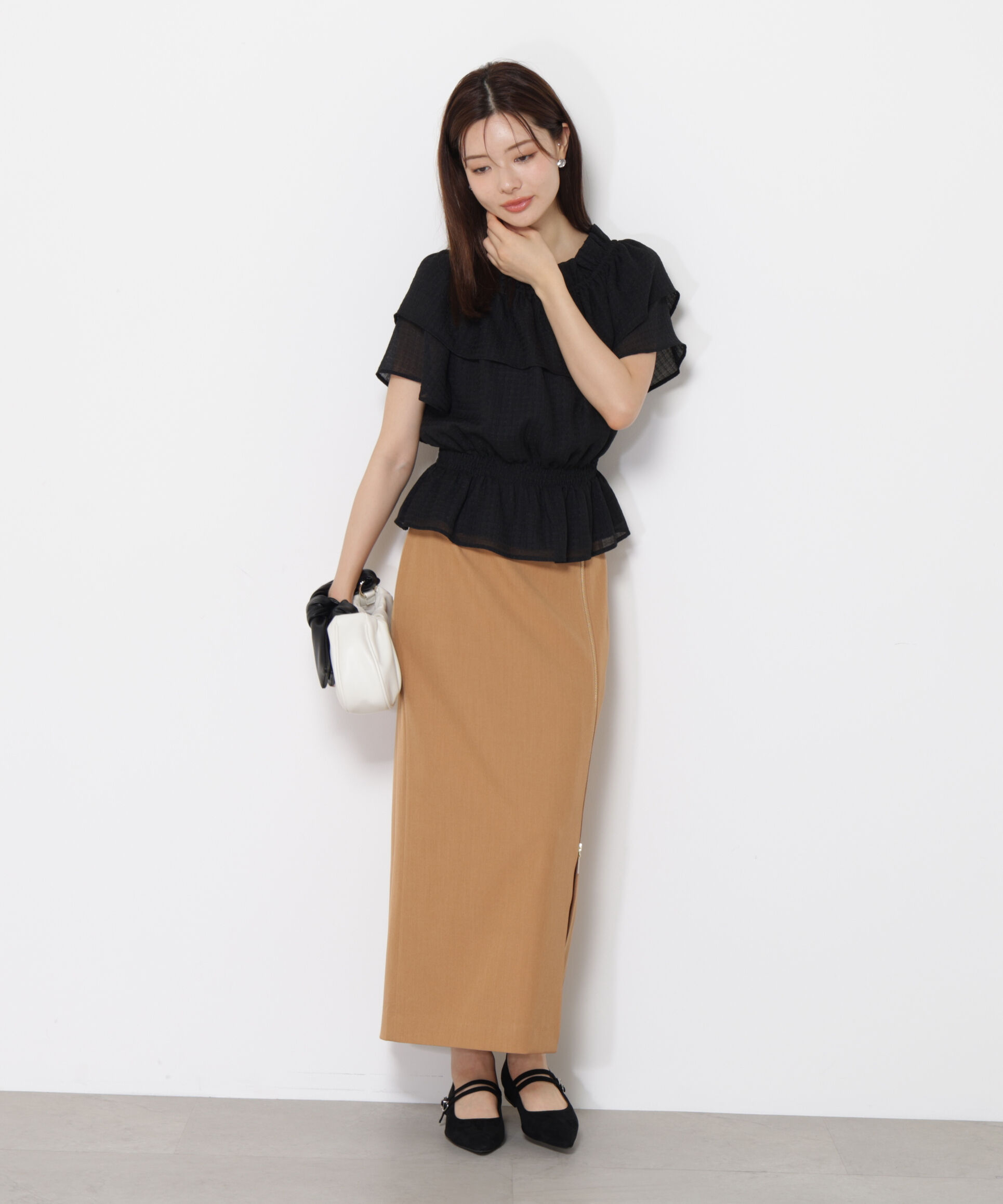 PROPORTION BODY DRESSING「サイドファスナータイトスカート」|スカート|