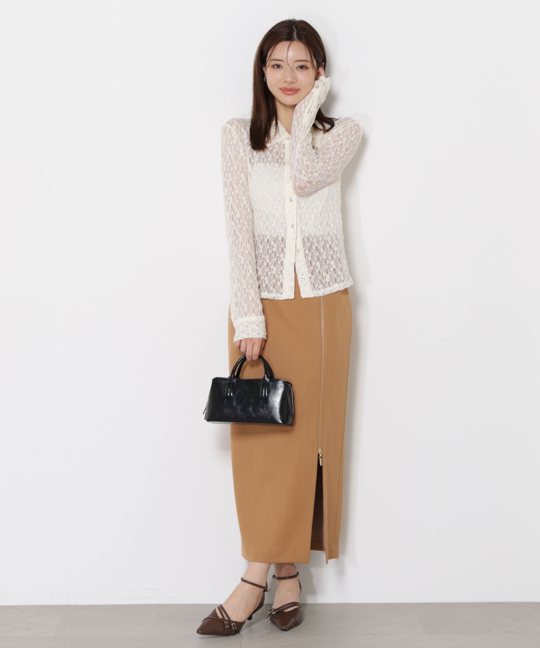 PROPORTION BODY DRESSING「サイドファスナータイトスカート」|スカート|