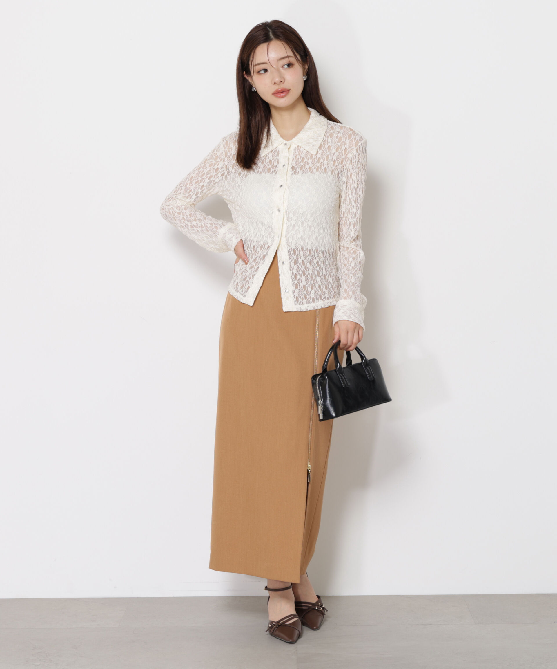 PROPORTION BODY DRESSING「サイドファスナータイトスカート」|スカート|