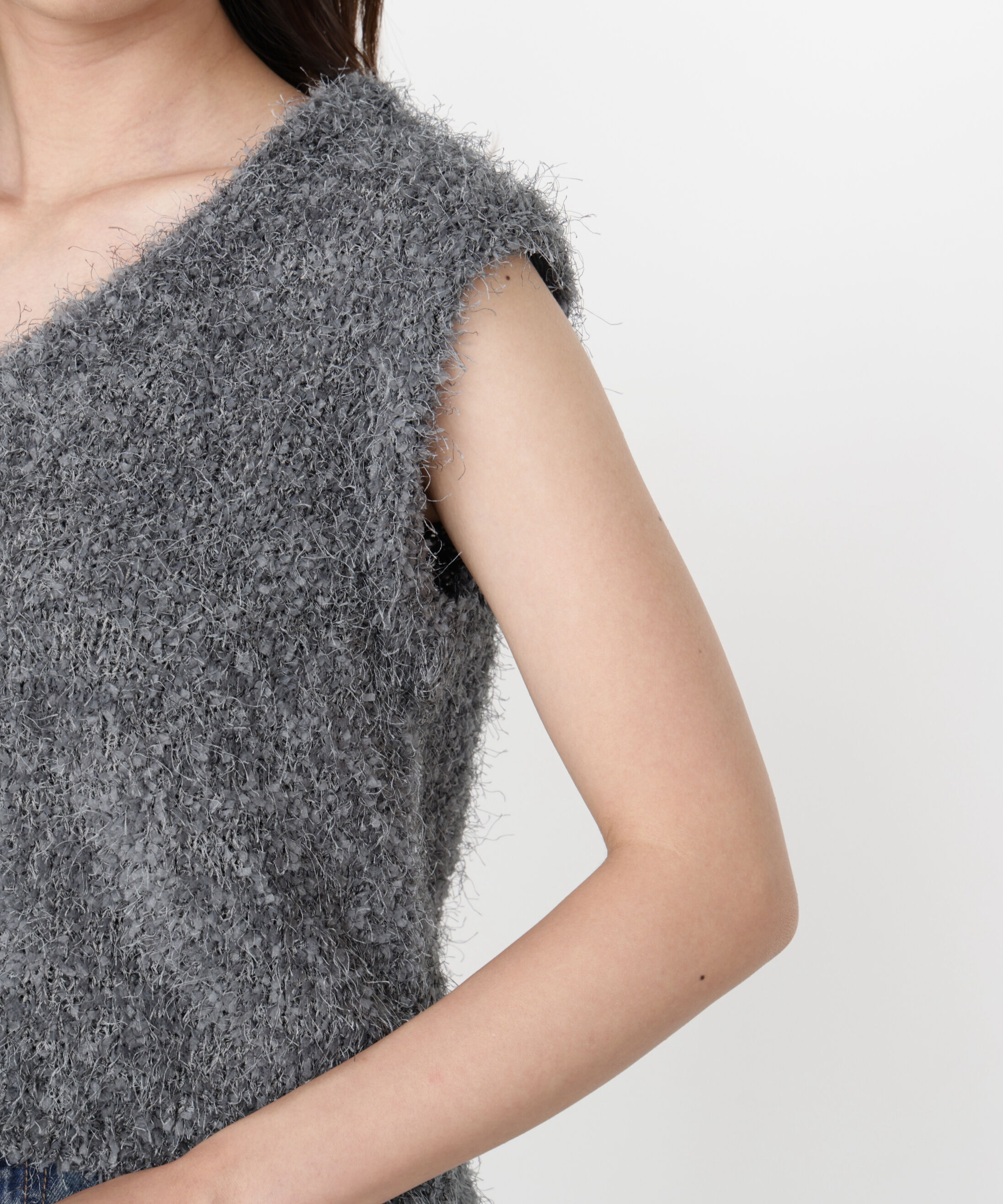 PROPORTION BODY DRESSING「＜ハンドウォッシャブル＞フェザーノースリニット」|ニット・セーター|