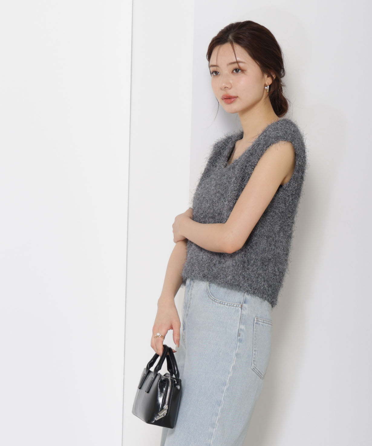 PROPORTION BODY DRESSING「＜ハンドウォッシャブル＞フェザーノースリニット」|ニット・セーター|