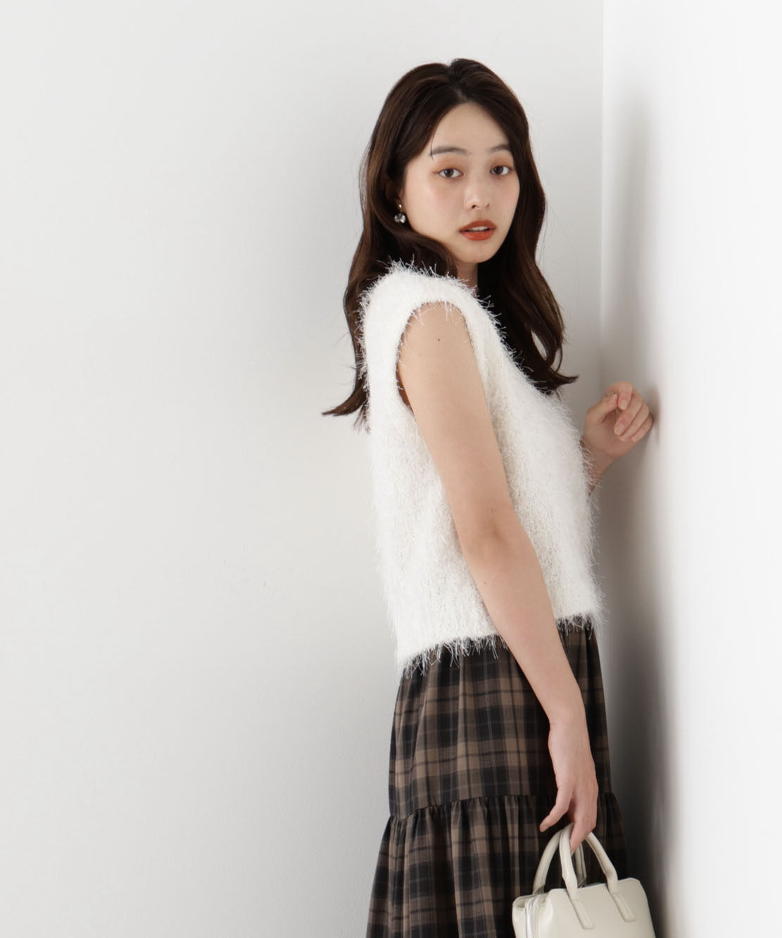 PROPORTION BODY DRESSING「＜ハンドウォッシャブル＞フェザーノースリニット」|ニット・セーター|