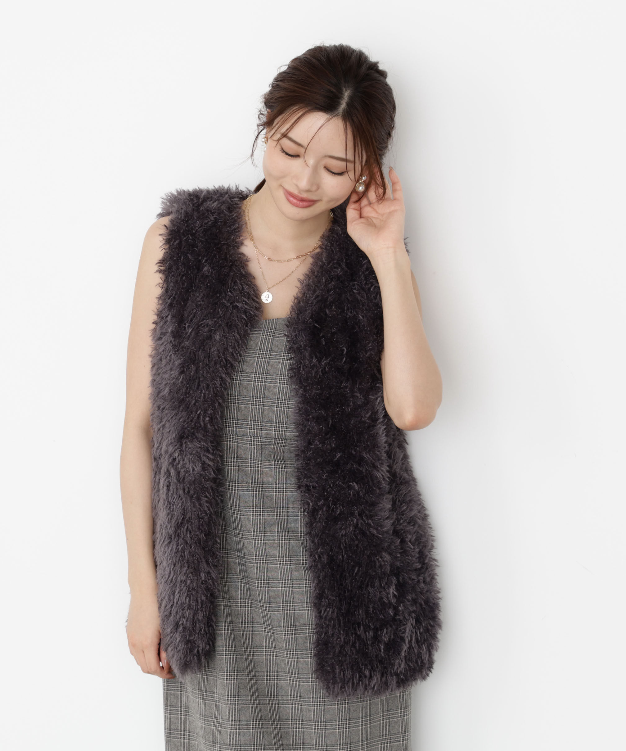 PROPORTION BODY DRESSING「フェイクファージレ 25AW」|ブルゾン・スタジャン|