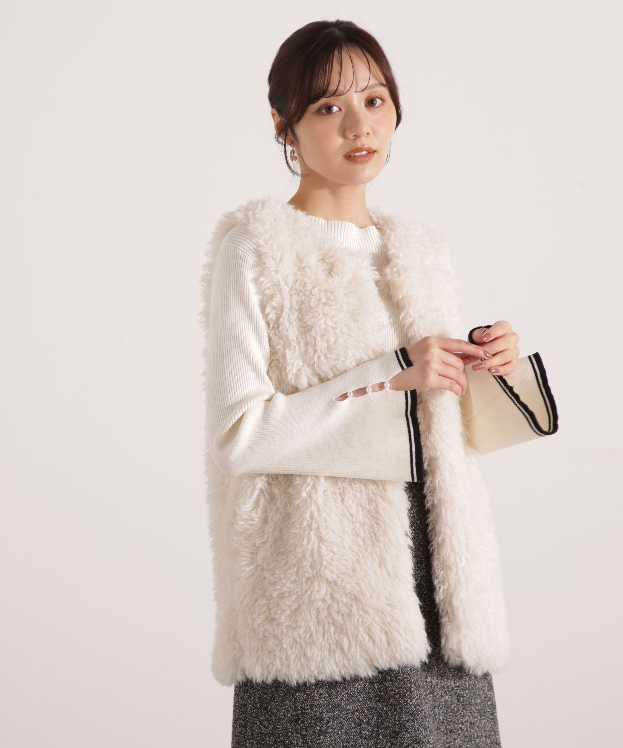 PROPORTION BODY DRESSING「フェイクファージレ 25AW」|ブルゾン・スタジャン|