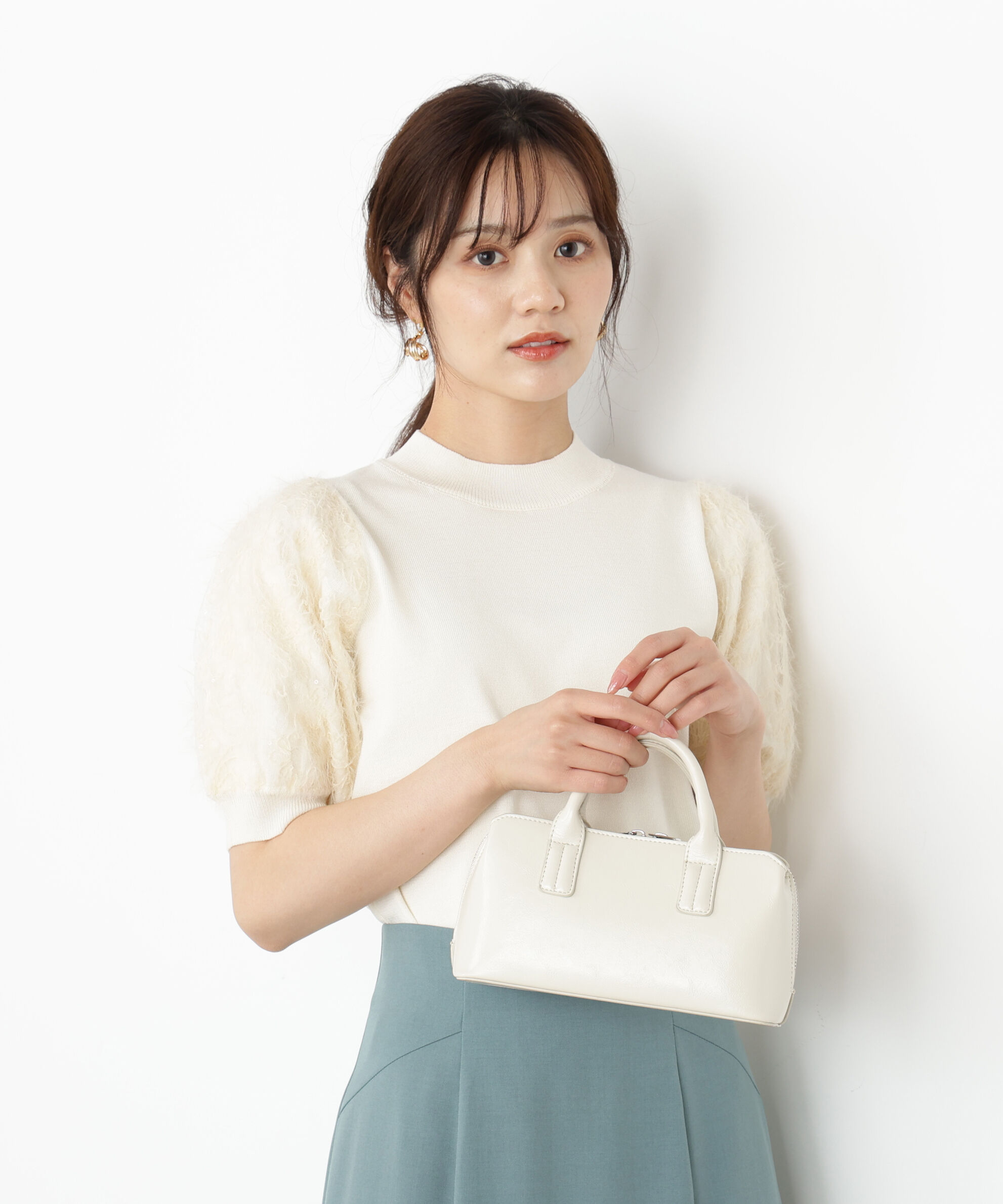 PROPORTION BODY DRESSING「レースドッキングスリーブニット 25AW」|ニット・セーター|