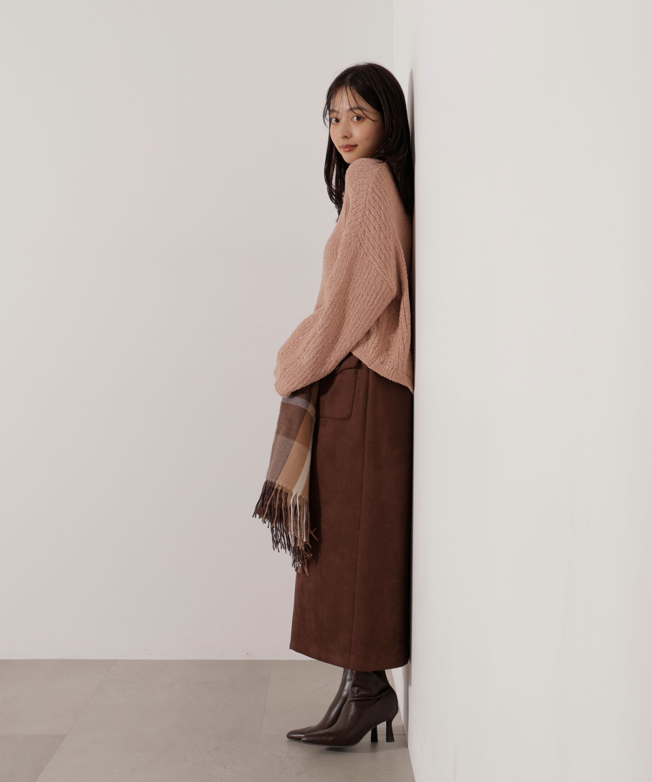 PROPORTION BODY DRESSING「ダンボールフェイクスエードタイトスカート 25AW」|スカート|