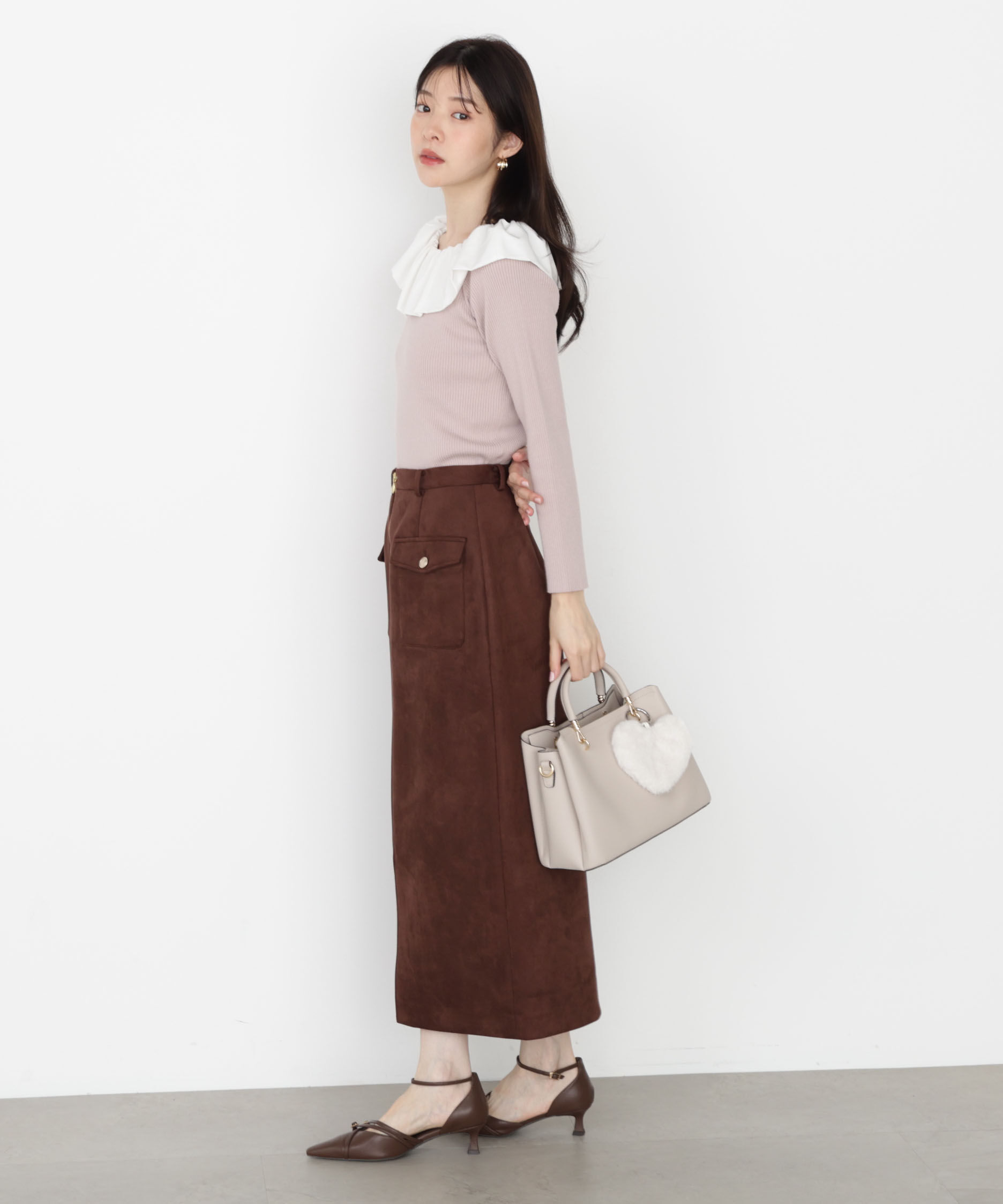 PROPORTION BODY DRESSING「ダンボールフェイクスエードタイトスカート 25AW」|スカート|