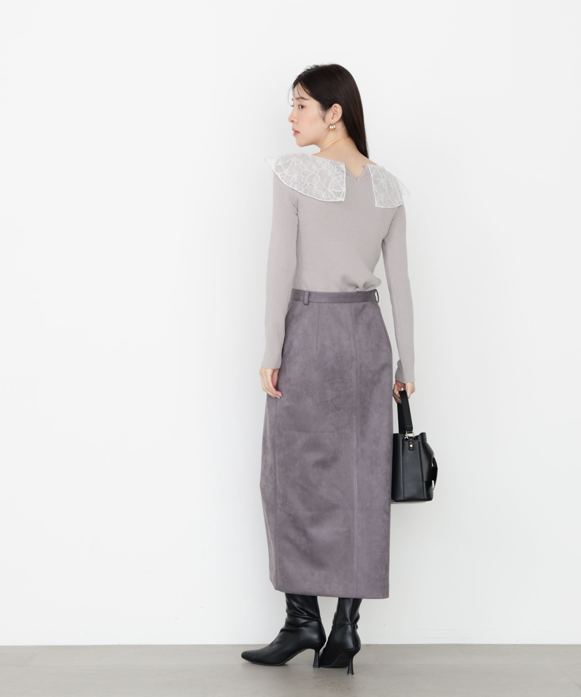 PROPORTION BODY DRESSING「ダンボールフェイクスエードタイトスカート 25AW」|スカート|