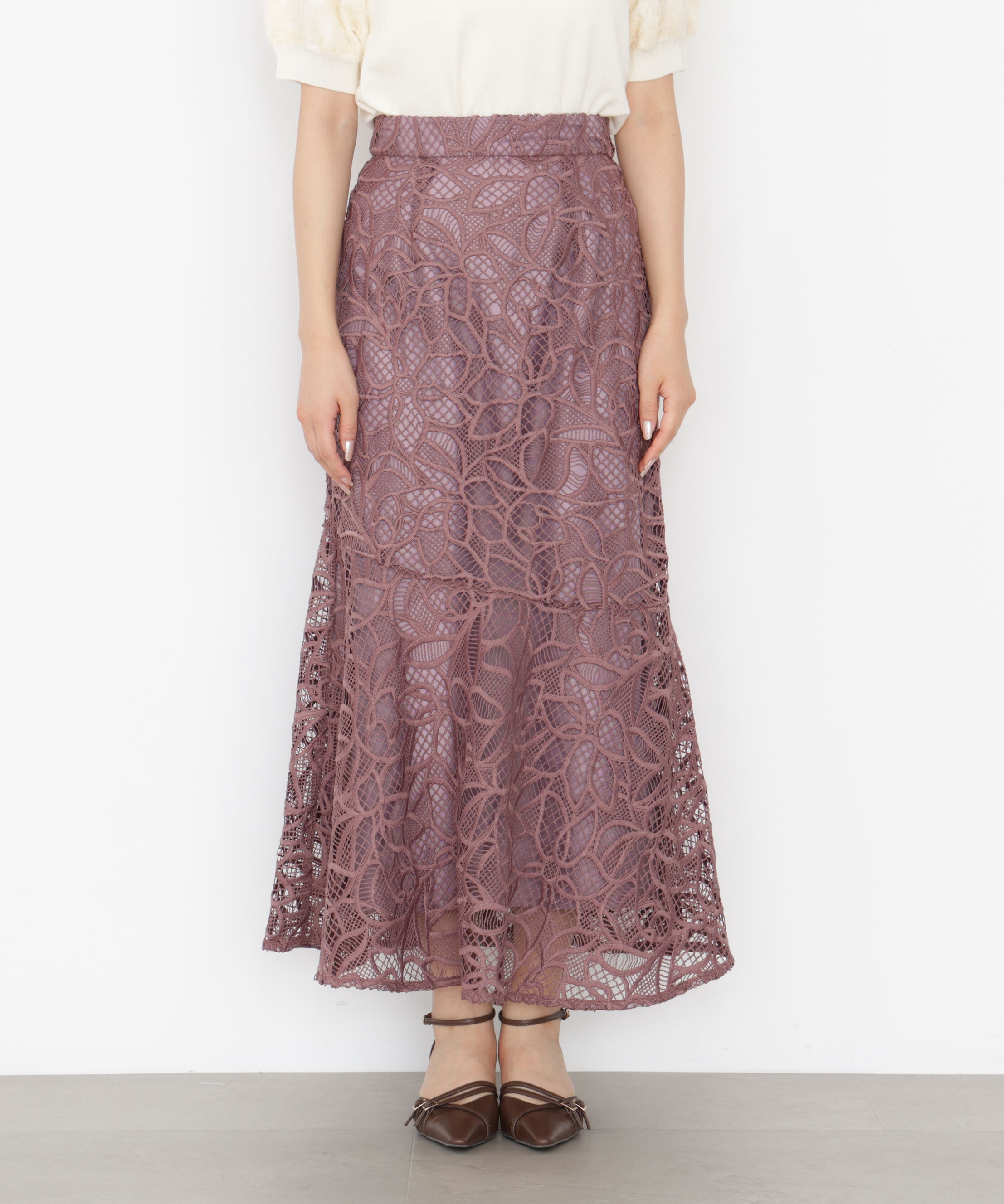 PROPORTION BODY DRESSING「ケミカルレースマーメイドスカート 25AW」|スカート|