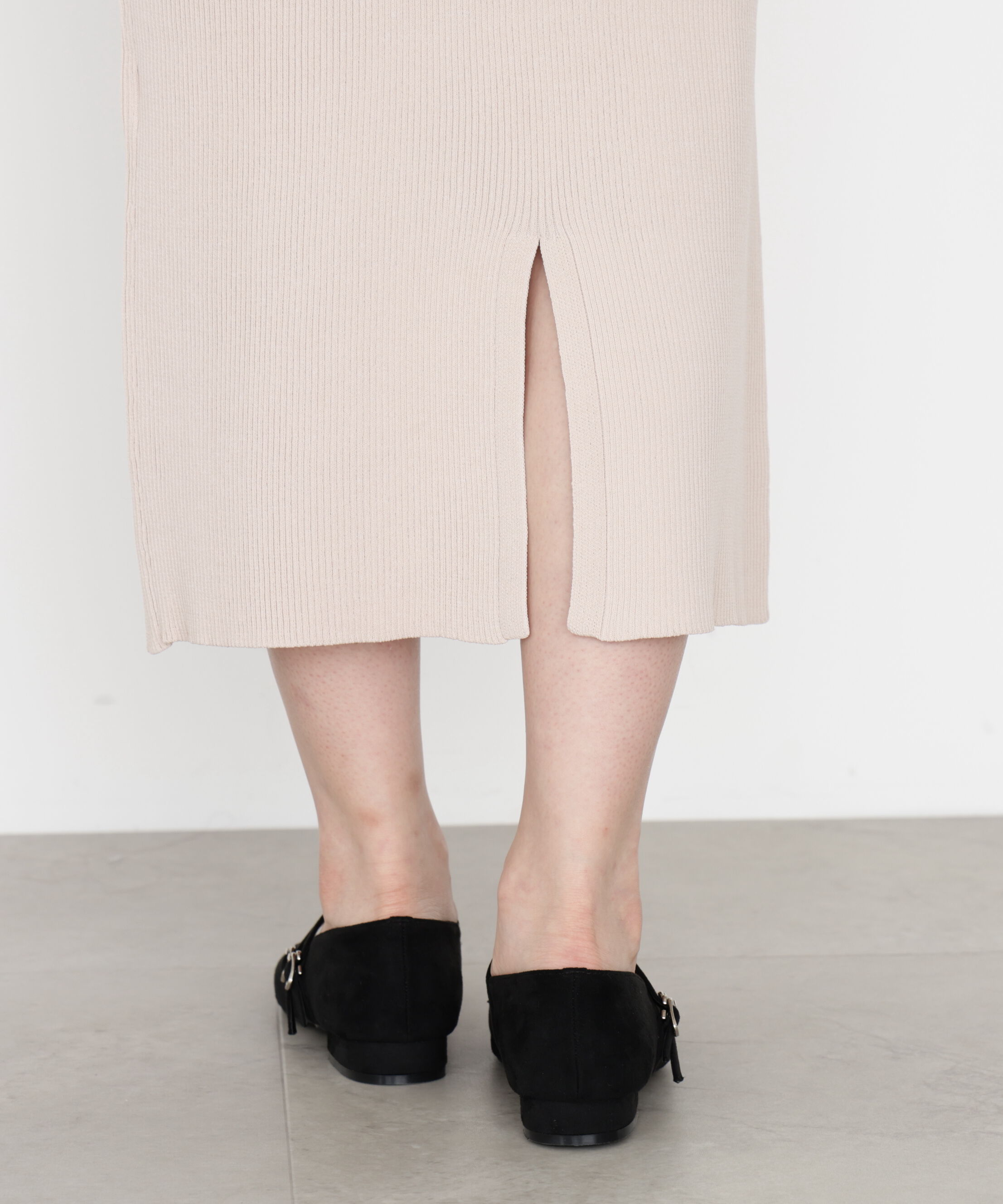 PROPORTION BODY DRESSING「ケープ風レース付きニットワンピース 25AW」|ワンピース|