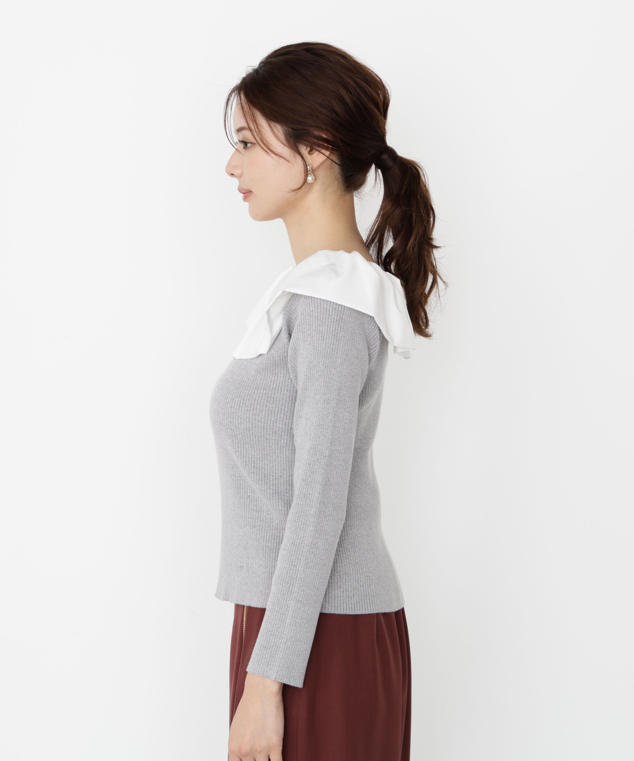 PROPORTION BODY DRESSING「フリルオフショル2wayニット 25AW」|ニット・セーター|