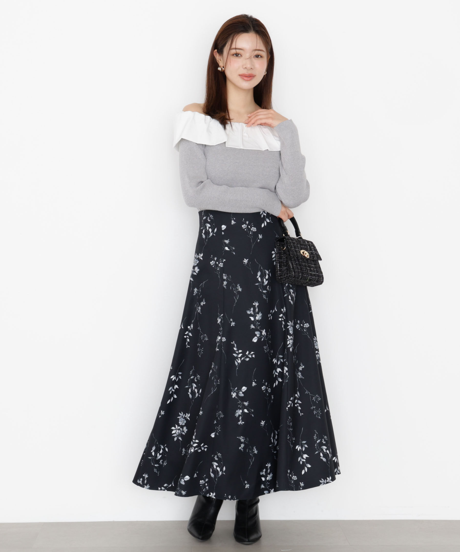 PROPORTION BODY DRESSING「フリルオフショル2wayニット 25AW」|ニット・セーター|