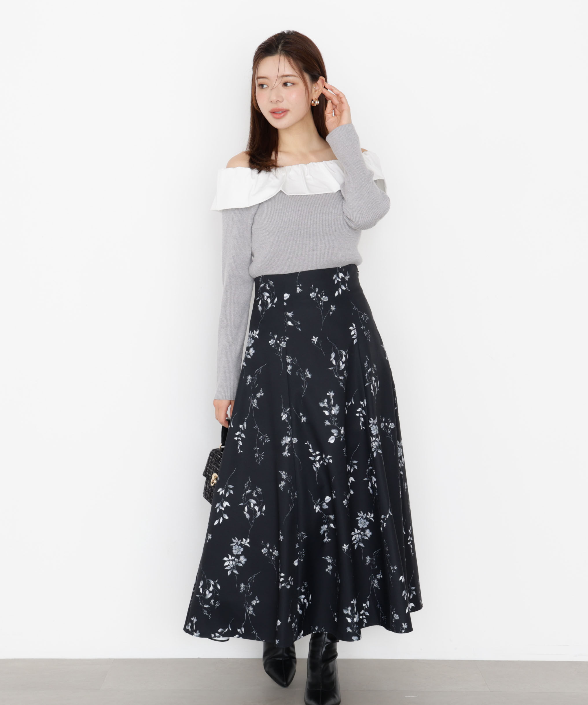 PROPORTION BODY DRESSING「フリルオフショル2wayニット 25AW」|ニット・セーター|