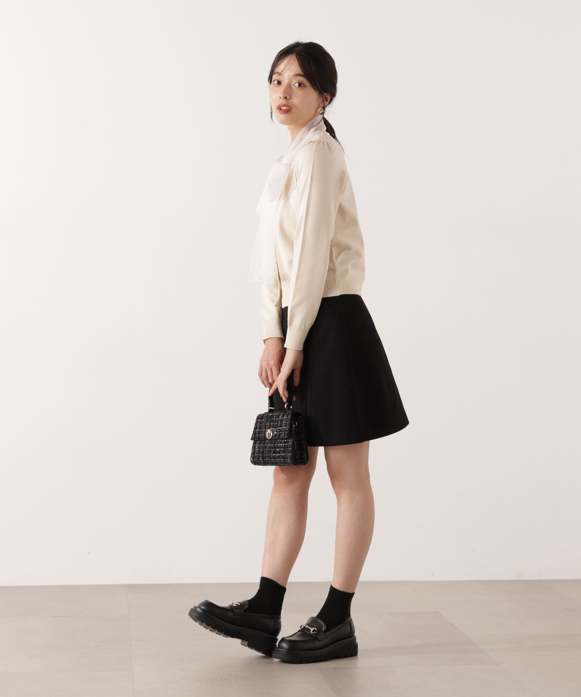 PROPORTION BODY DRESSING「《EDIT COLOGNE》ボウタイ付きニット 25AW」|ニット・セーター|