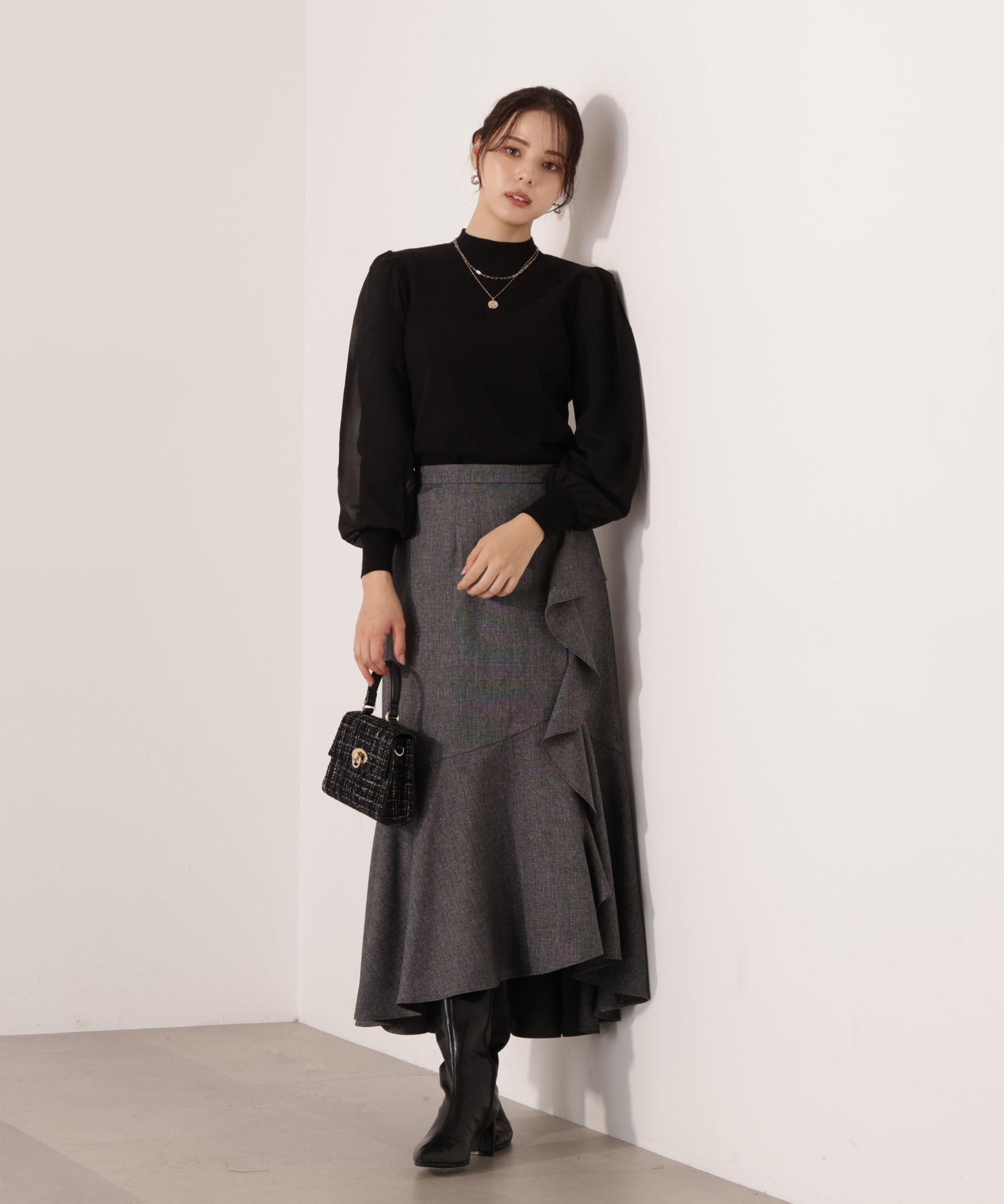 PROPORTION BODY DRESSING「ラッフルディテールスカート　25AW」|スカート|