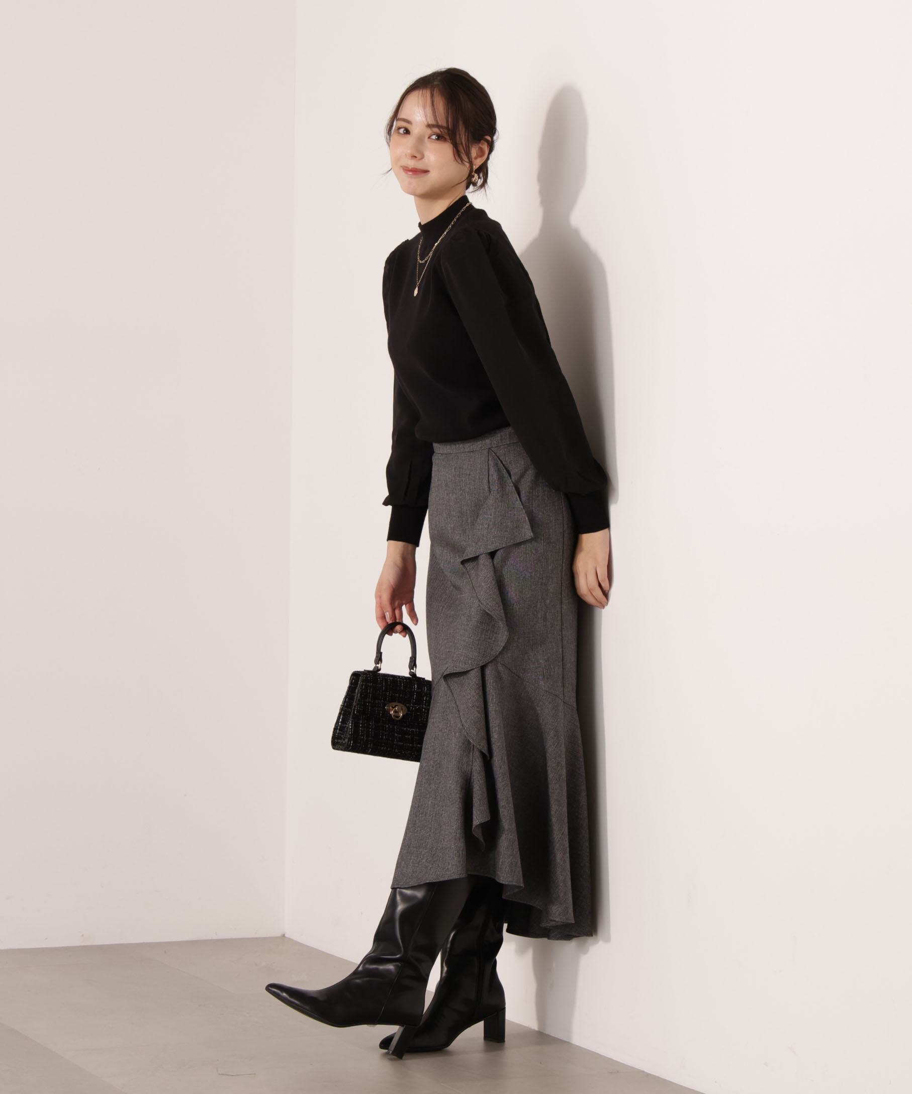 PROPORTION BODY DRESSING「ラッフルディテールスカート　25AW」|スカート|