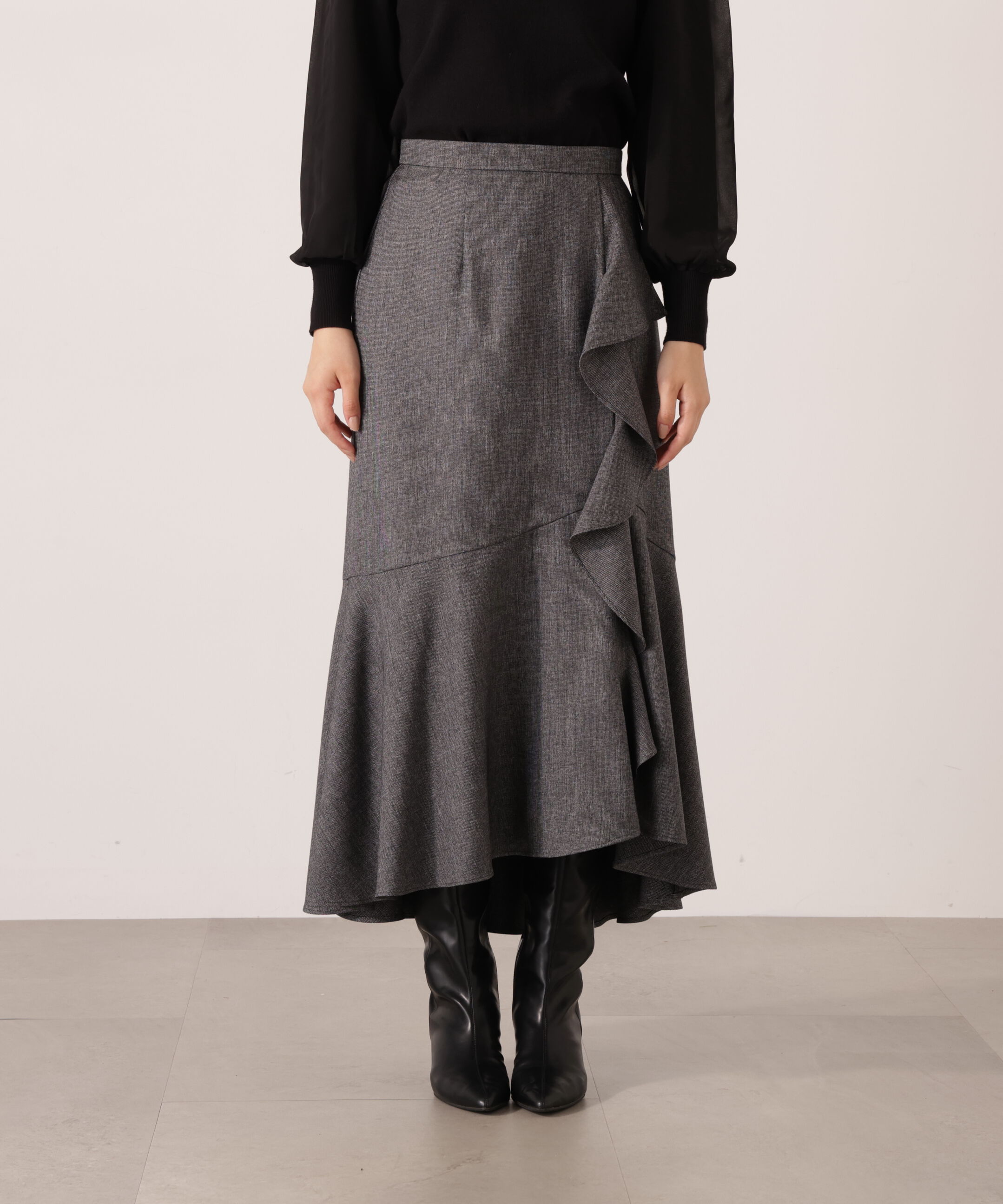 PROPORTION BODY DRESSING「ラッフルディテールスカート　25AW」|スカート|