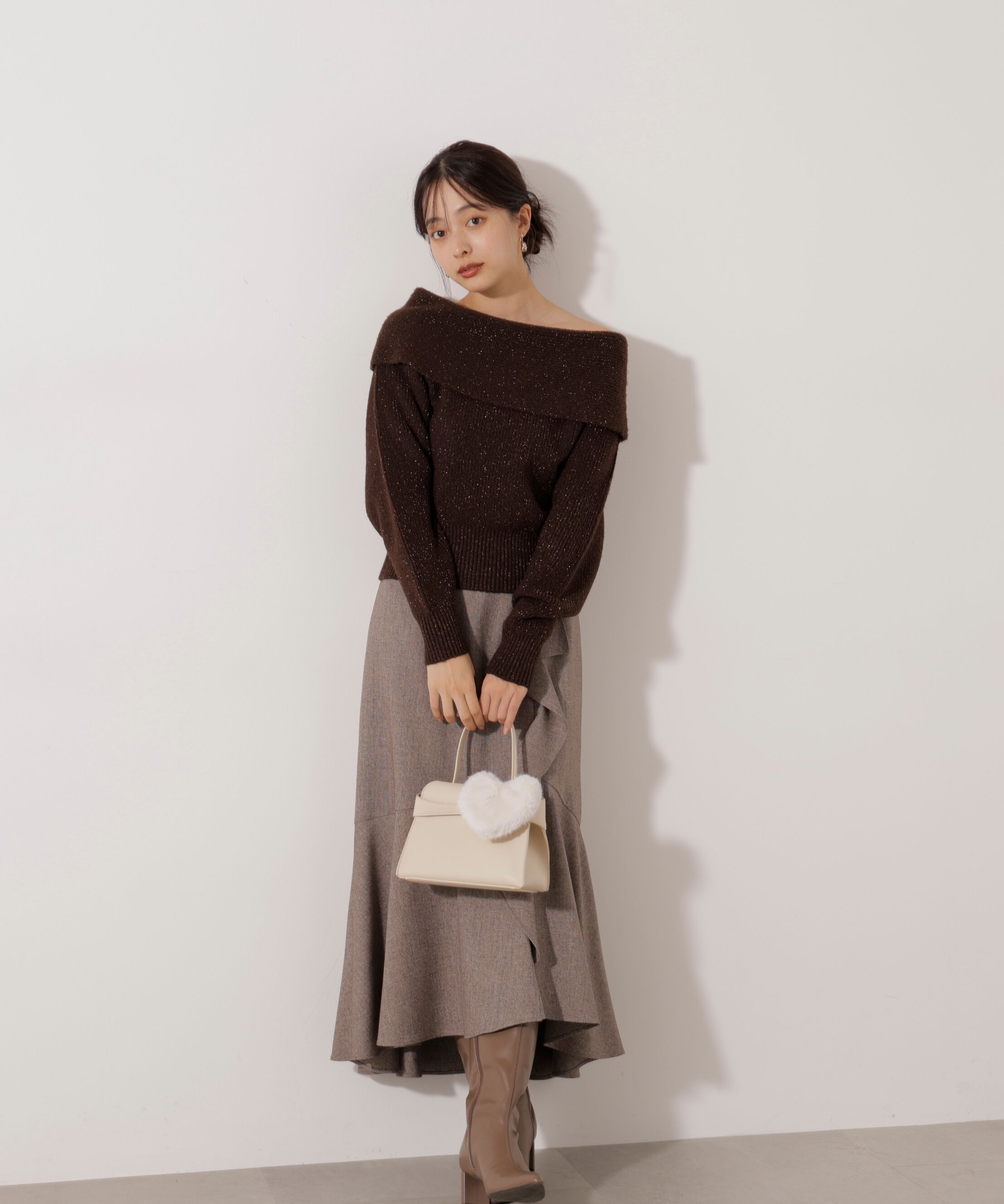 PROPORTION BODY DRESSING「ラメ入りオフショルニット」|ニット・セーター|