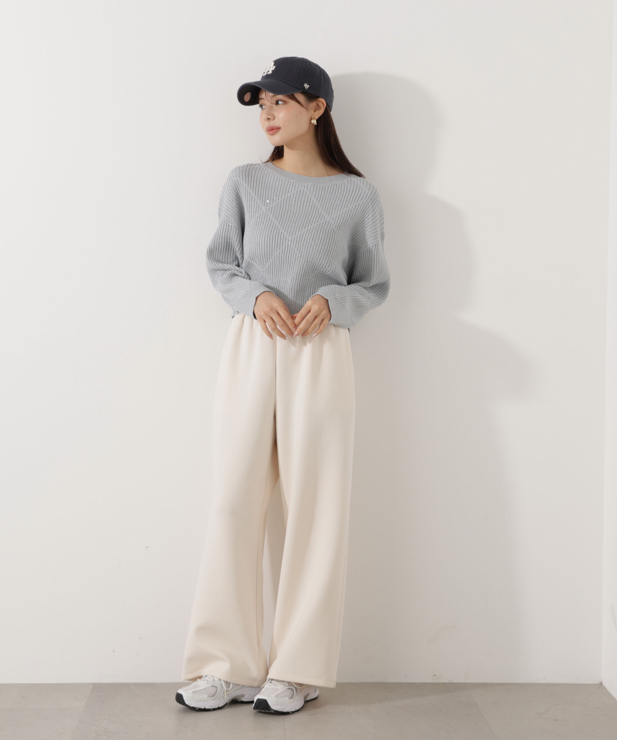 PROPORTION BODY DRESSING「ラメ入りアイレットボクシーニット」|ニット・セーター|