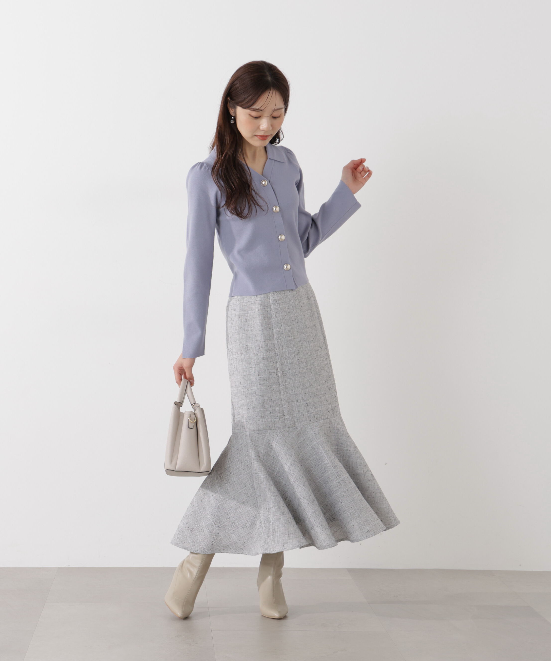 PROPORTION BODY DRESSING「スプリングツイードマーメイドスカート」|スカート|