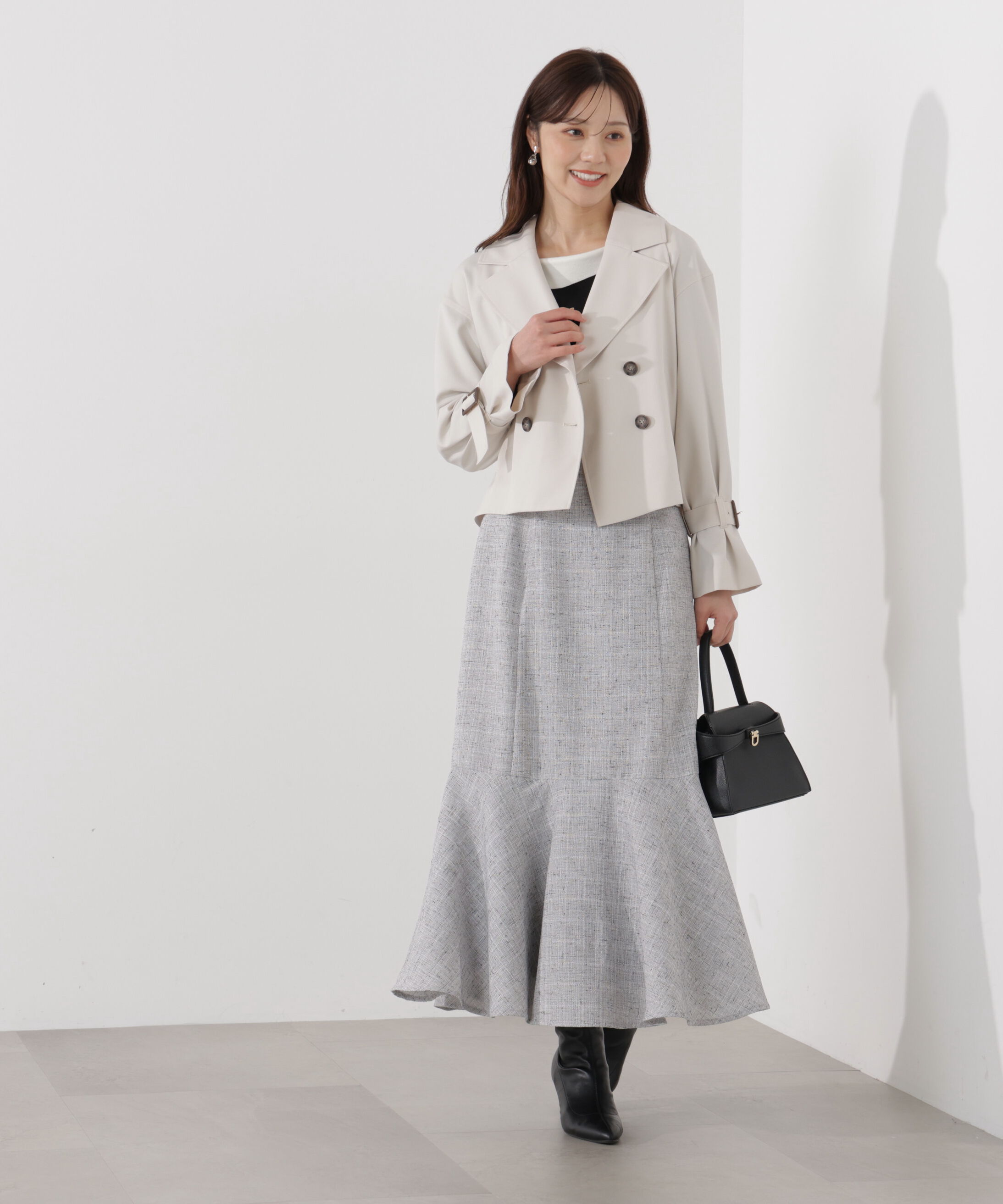 PROPORTION BODY DRESSING「スプリングツイードマーメイドスカート」|スカート|