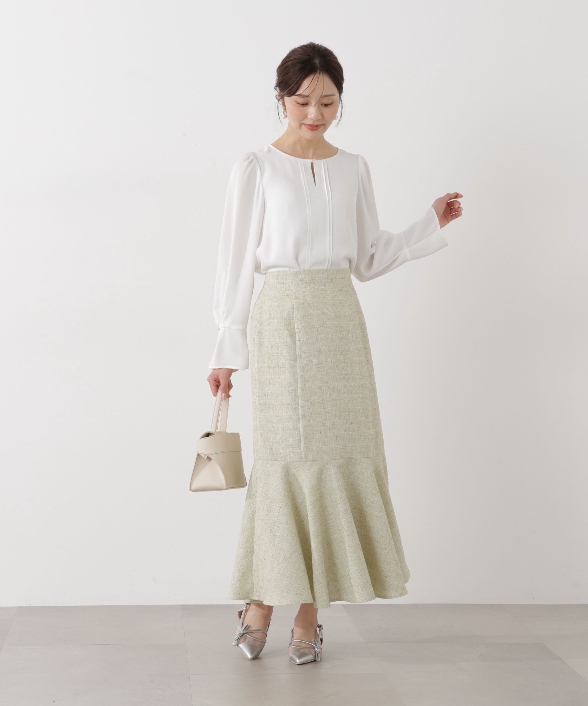 PROPORTION BODY DRESSING「スプリングツイードマーメイドスカート」|スカート|