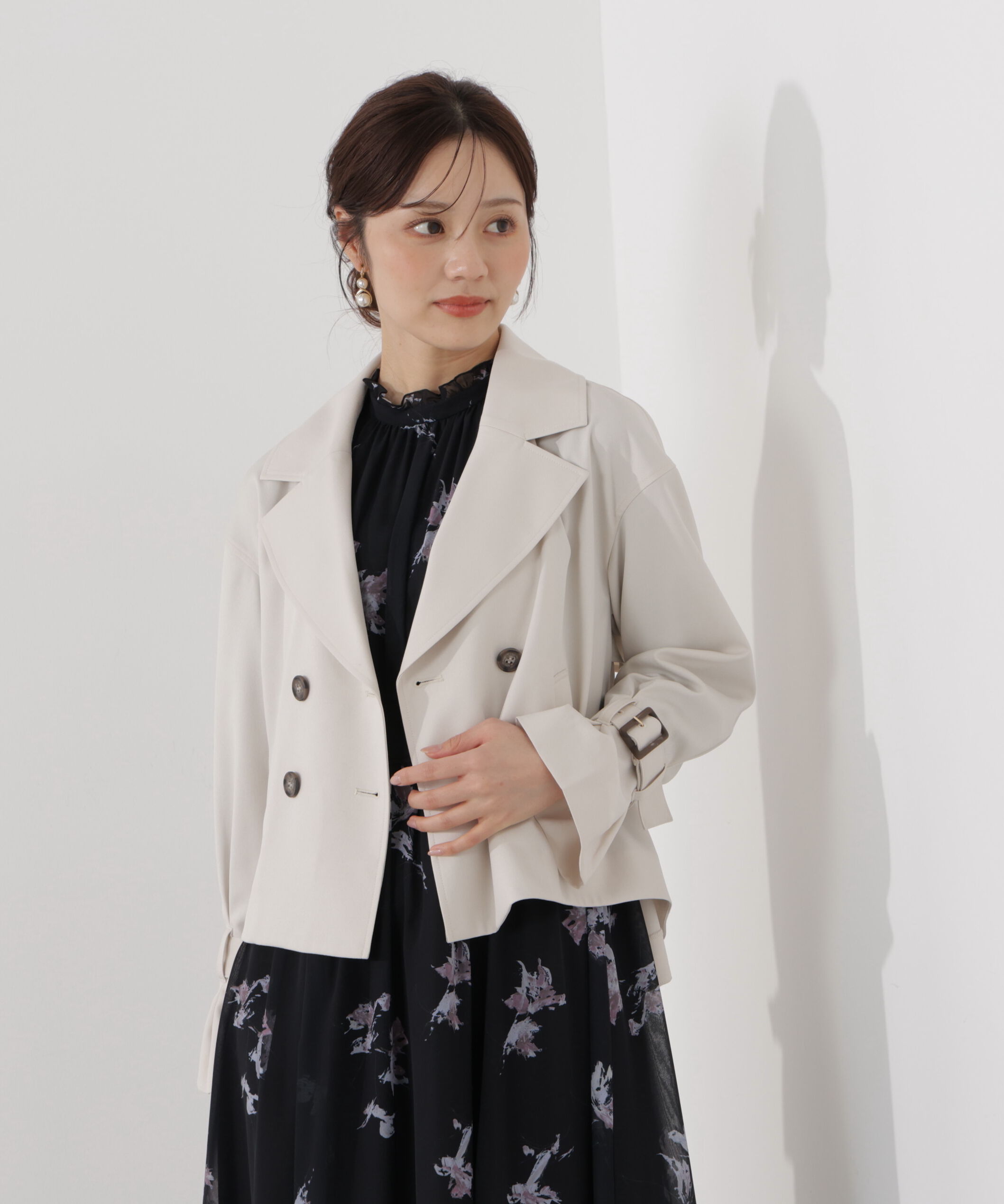 PROPORTION BODY DRESSING「＜防シワ/花粉リリース＞ショートトレンチコート」|ブルゾン・スタジャン|