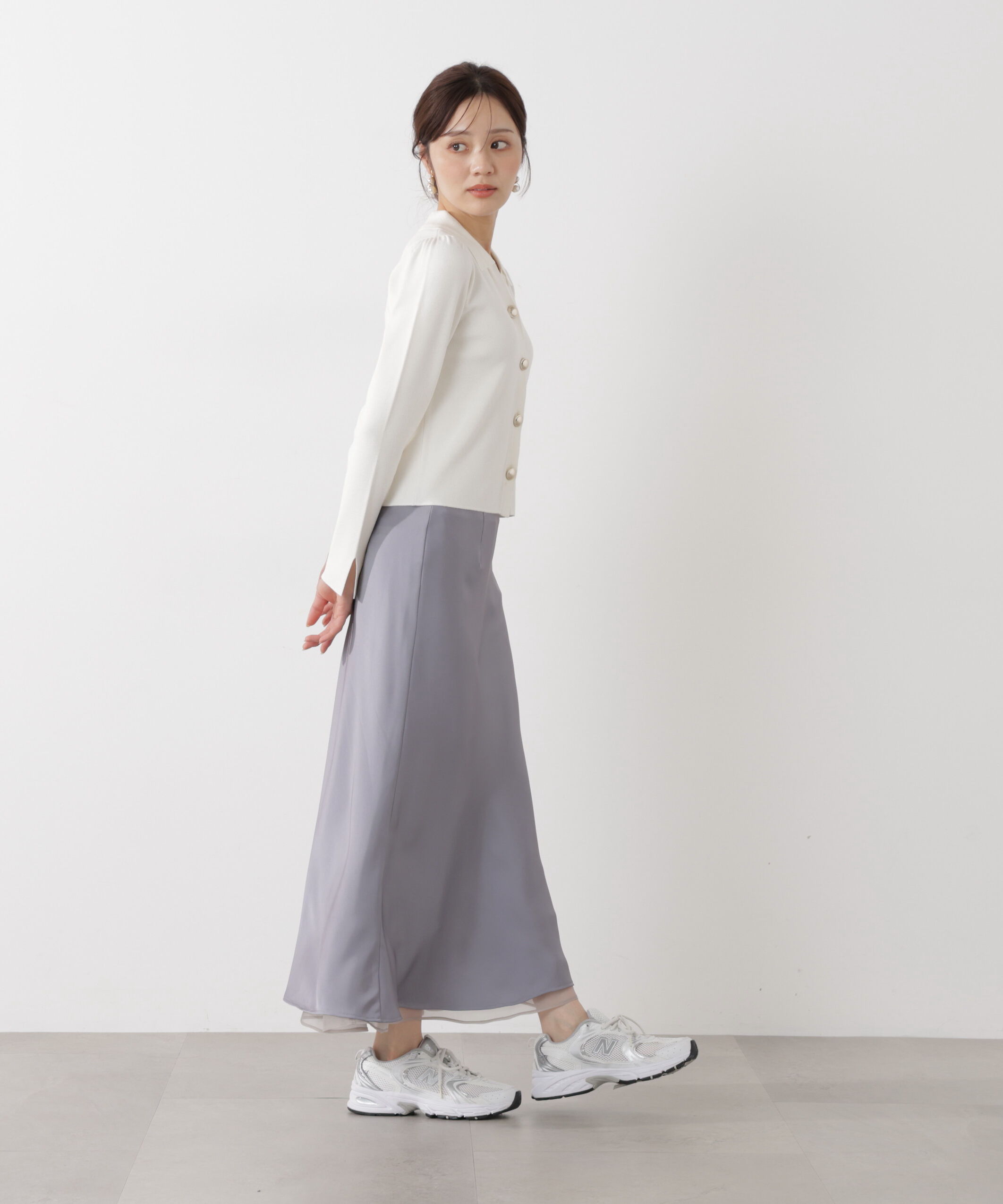 PROPORTION BODY DRESSING「＜ウォッシャブル/UV＞衿付き総針ニット」|ニット・セーター|