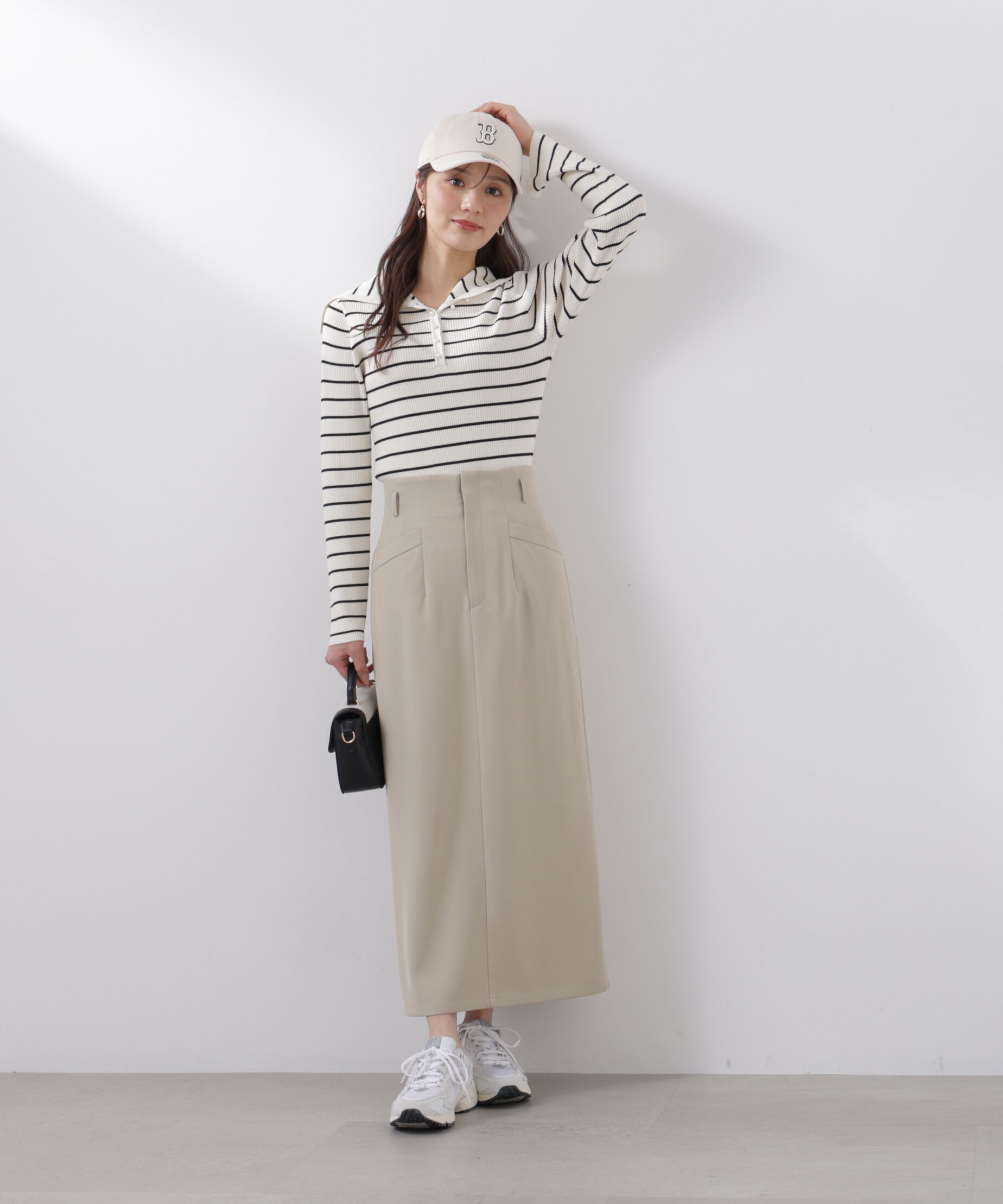 PROPORTION BODY DRESSING「〈a/mie〉ビッグカラーリブニット　　26SS」|カーディガン|