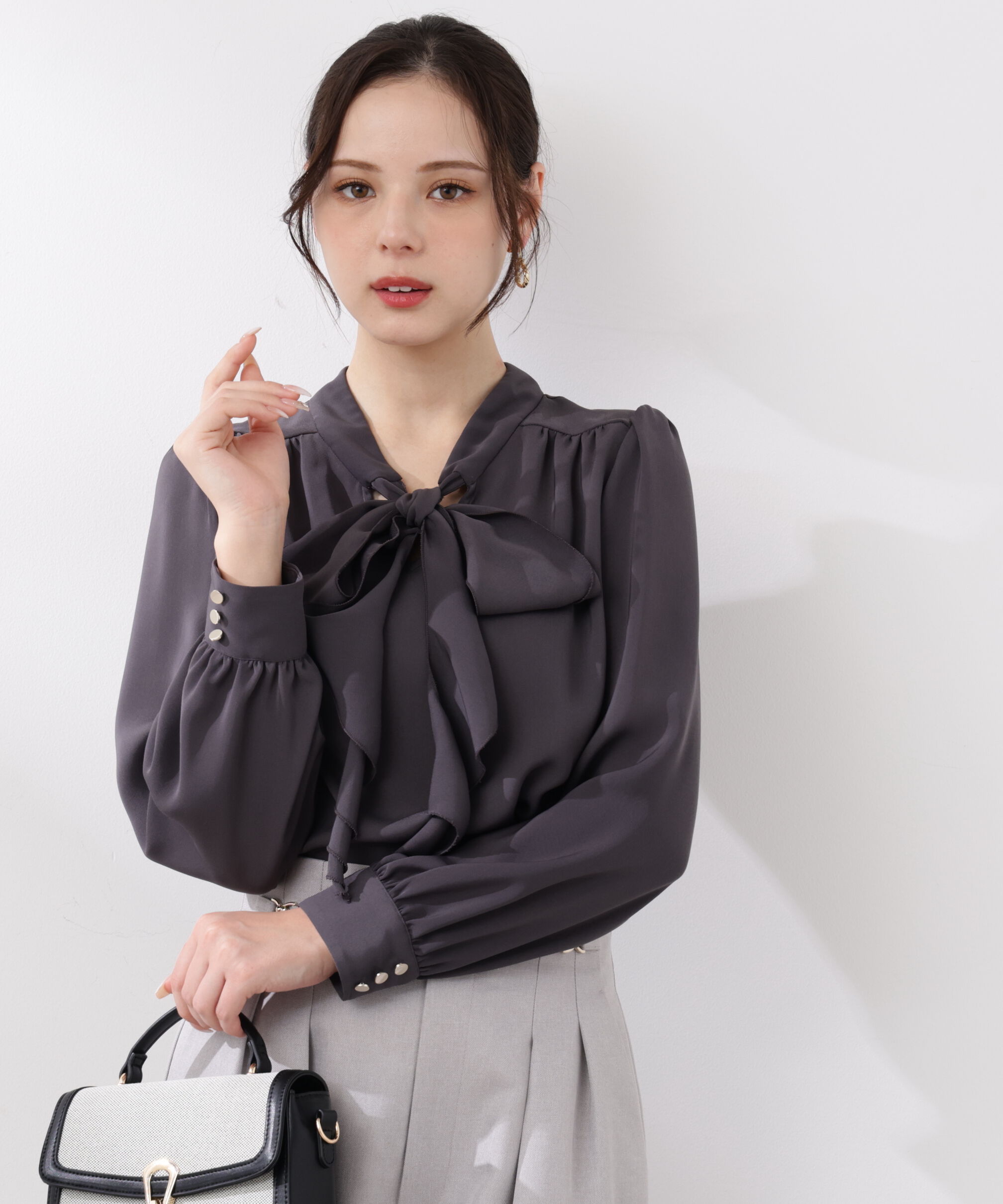 PROPORTION BODY DRESSING「ラッフルリボンブラウス　26SS」|シャツ・ブラウス|