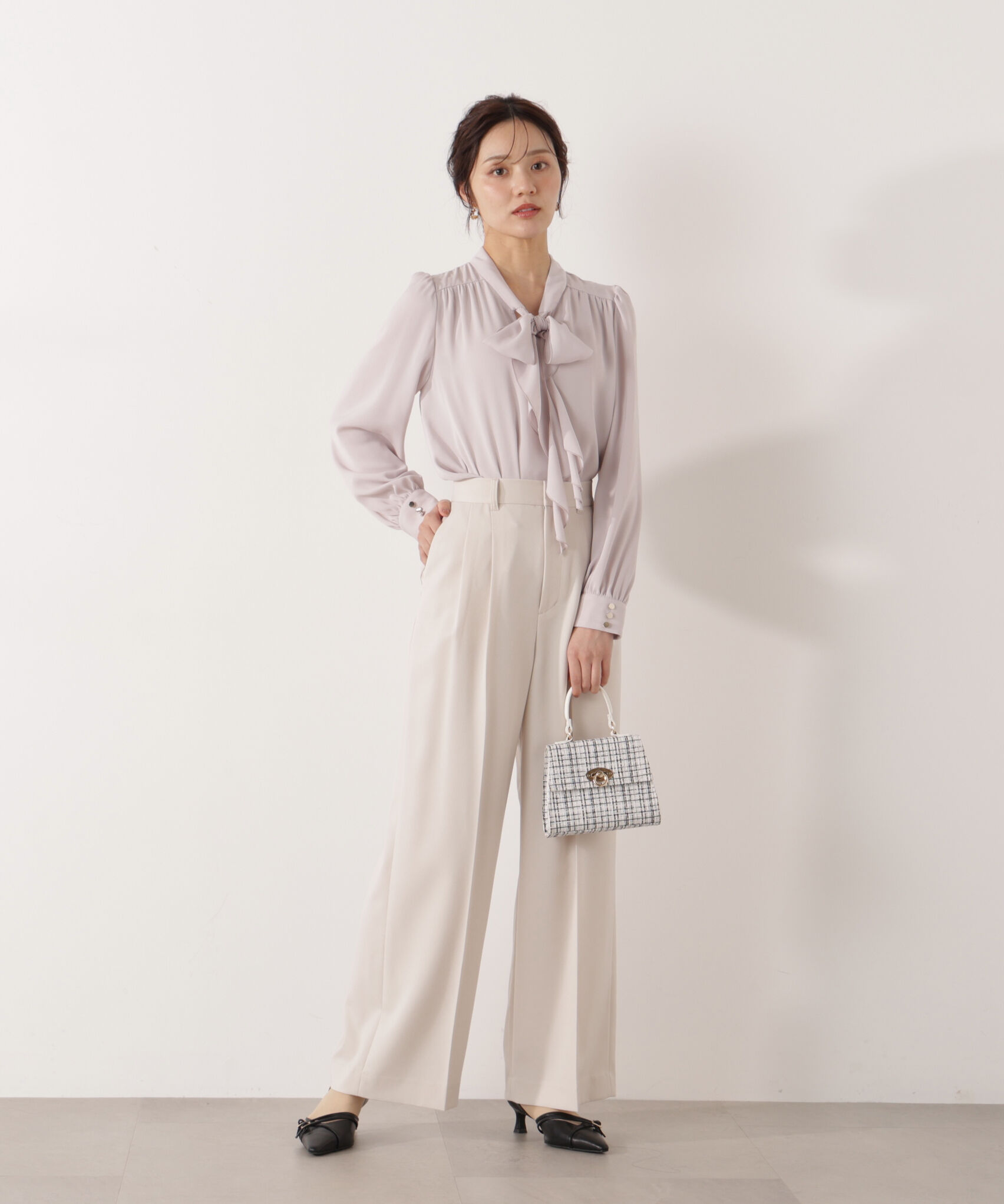 PROPORTION BODY DRESSING「ラッフルリボンブラウス　26SS」|シャツ・ブラウス|