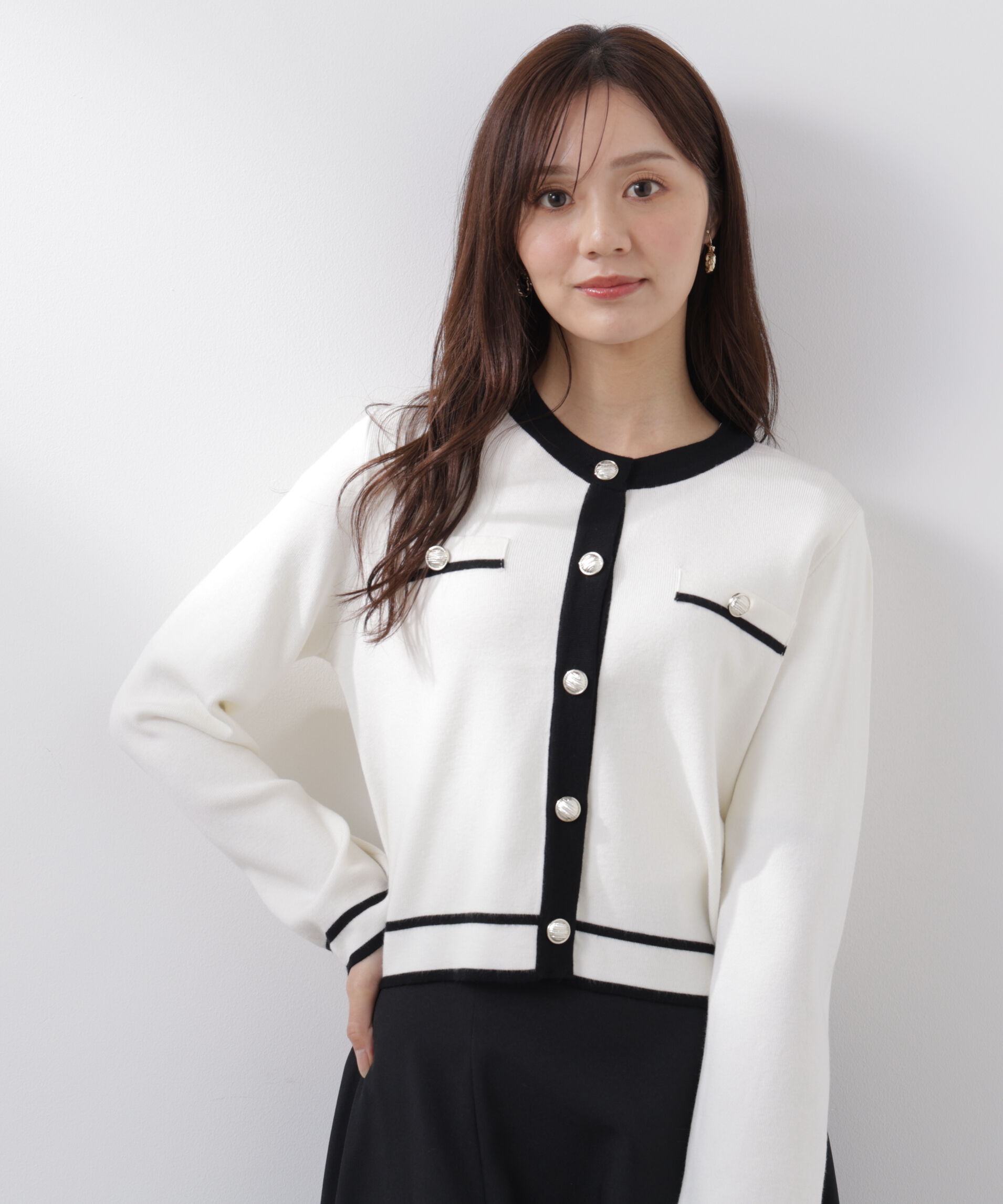 PROPORTION BODY DRESSING「バイカラーアンサンブル　26SS」|ニット・セーター|