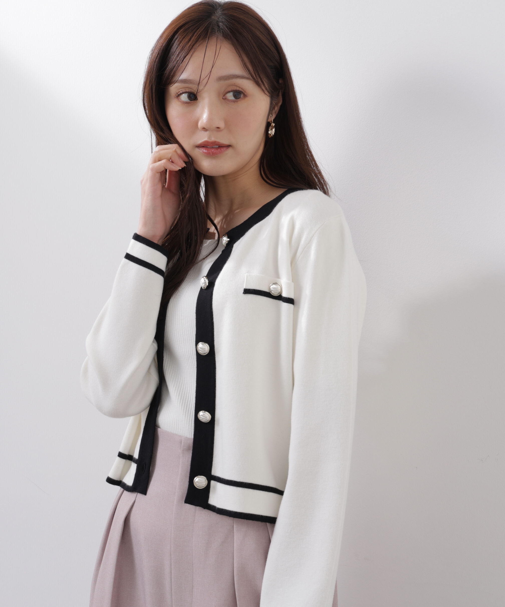 PROPORTION BODY DRESSING「バイカラーアンサンブル　26SS」|ニット・セーター|