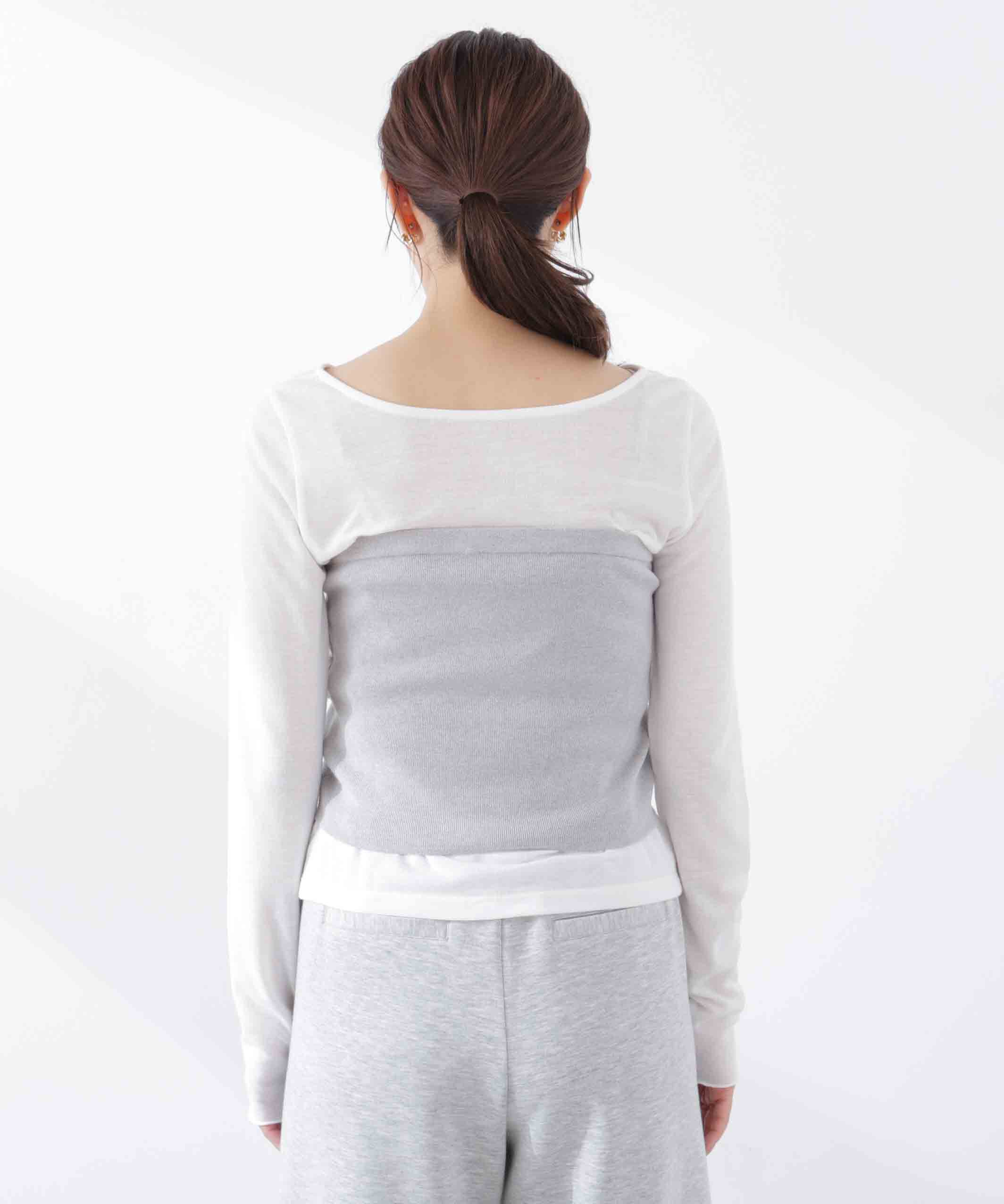 PROPORTION BODY DRESSING「〈a/mie〉リボンニットビスチェ　26SS」|カーディガン|