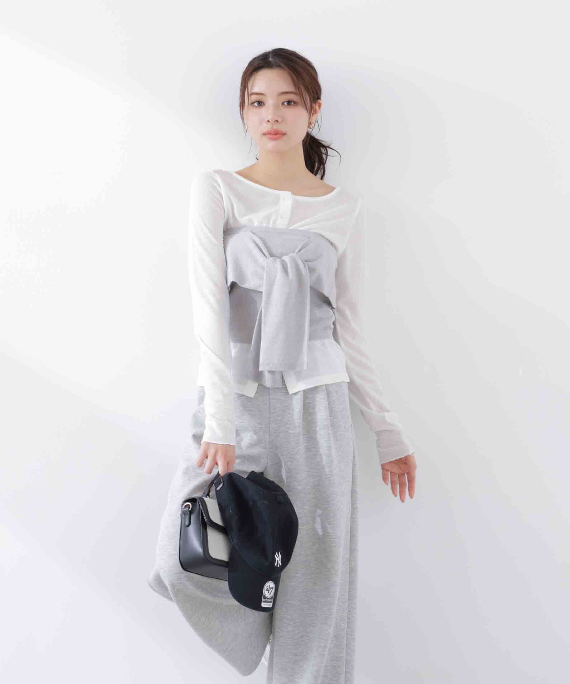 PROPORTION BODY DRESSING「〈a/mie〉リボンニットビスチェ　26SS」|カーディガン|