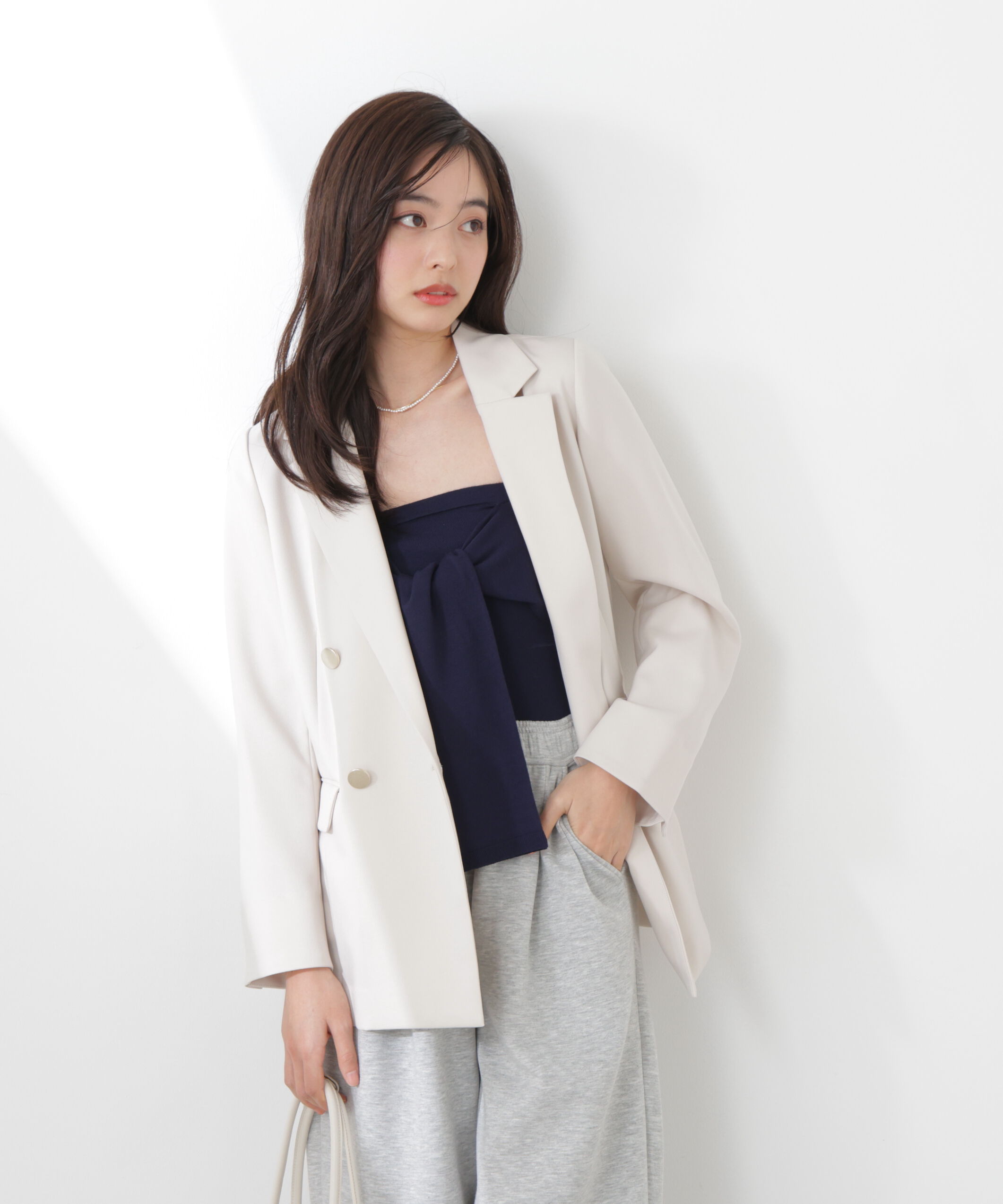 PROPORTION BODY DRESSING「〈a/mie〉リボンニットビスチェ　26SS」|カーディガン|