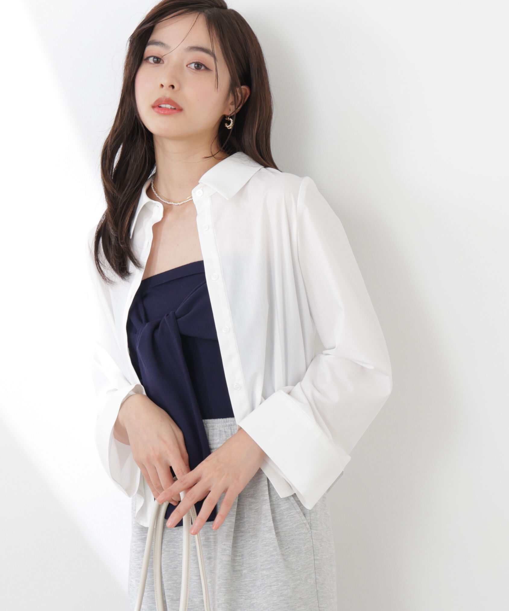 PROPORTION BODY DRESSING「〈a/mie〉リボンニットビスチェ　26SS」|カーディガン|