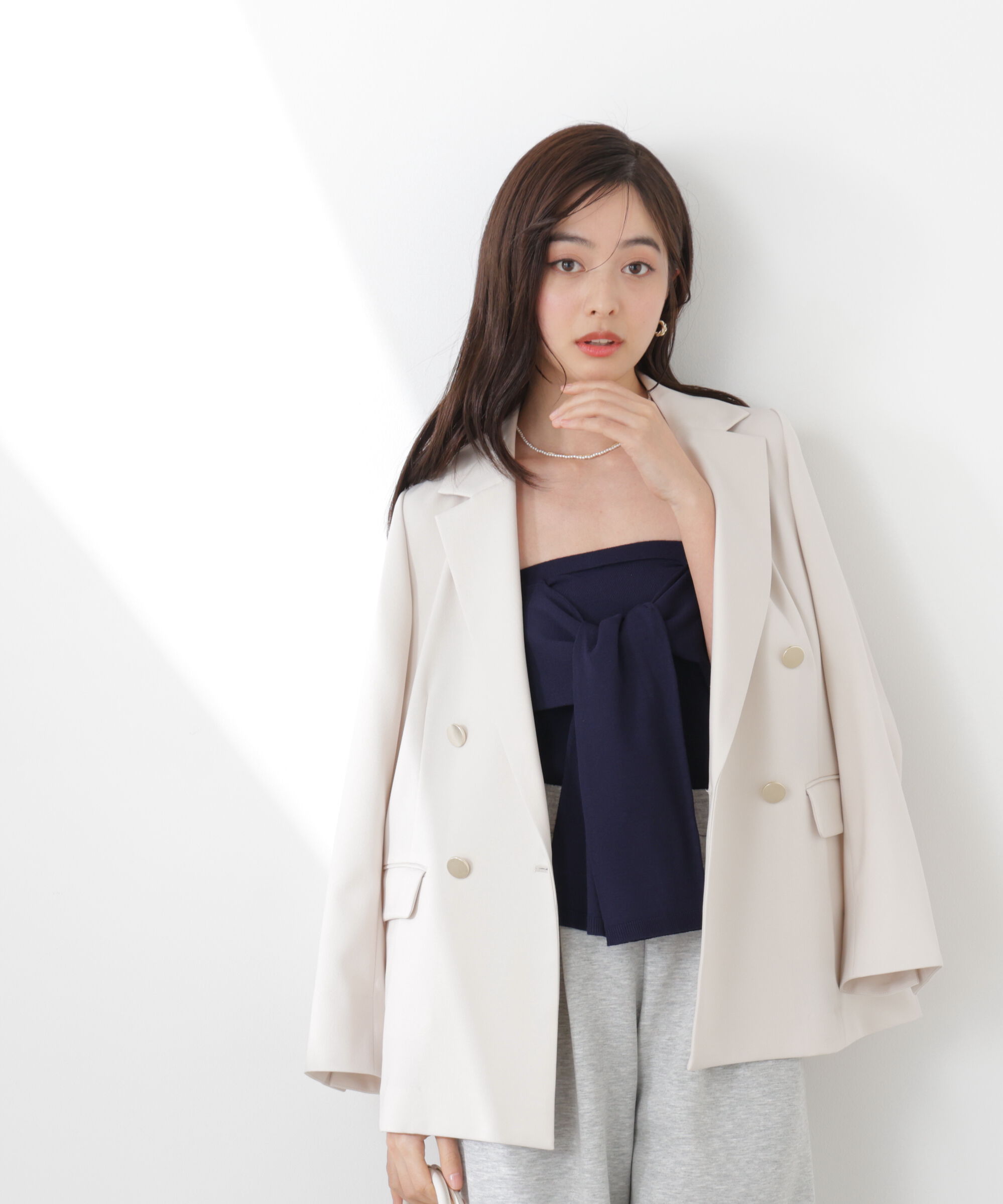 PROPORTION BODY DRESSING「〈a/mie〉リボンニットビスチェ　26SS」|カーディガン|